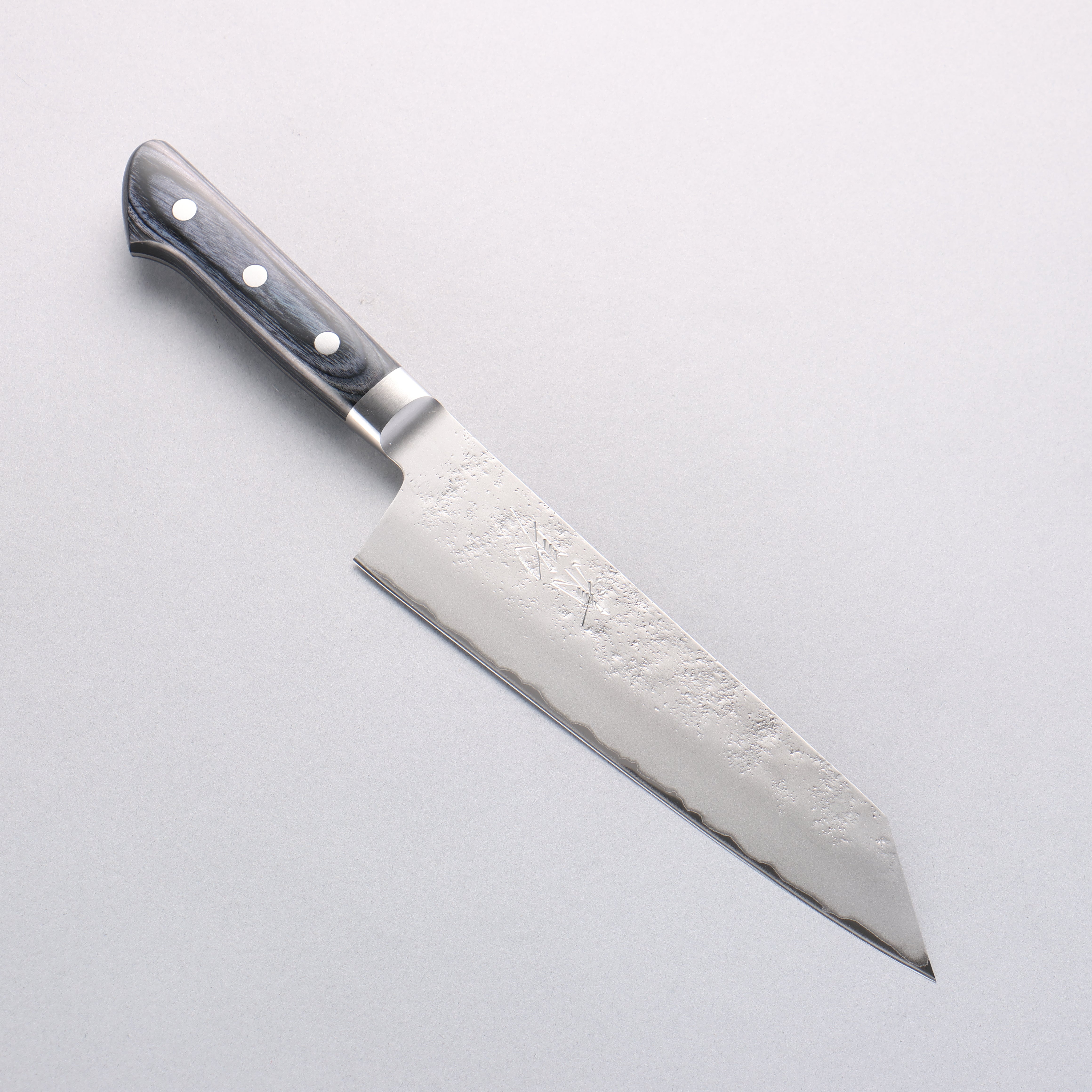 Seisuke Blue Steel No.2 Nashiji Japanese Kiritsuke Santoku & Kiritsuke Petty Navy blue Pakka wood Handle - Japanny - Best Japanese Knife