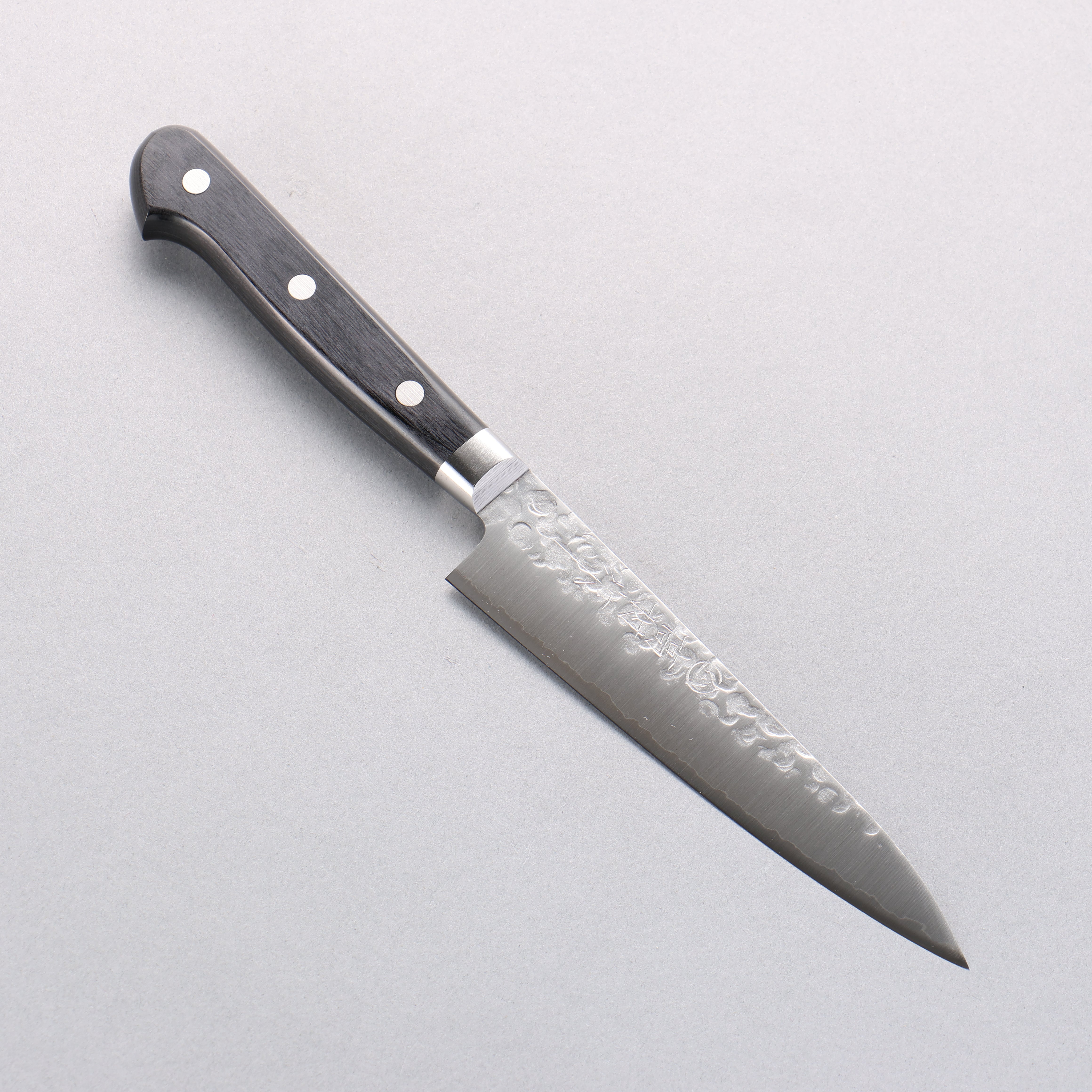 Takamura Knives VG10 Hammered Petty-Utility 130mm Black Pakka wood Handle - Japanny - Best Japanese Knife