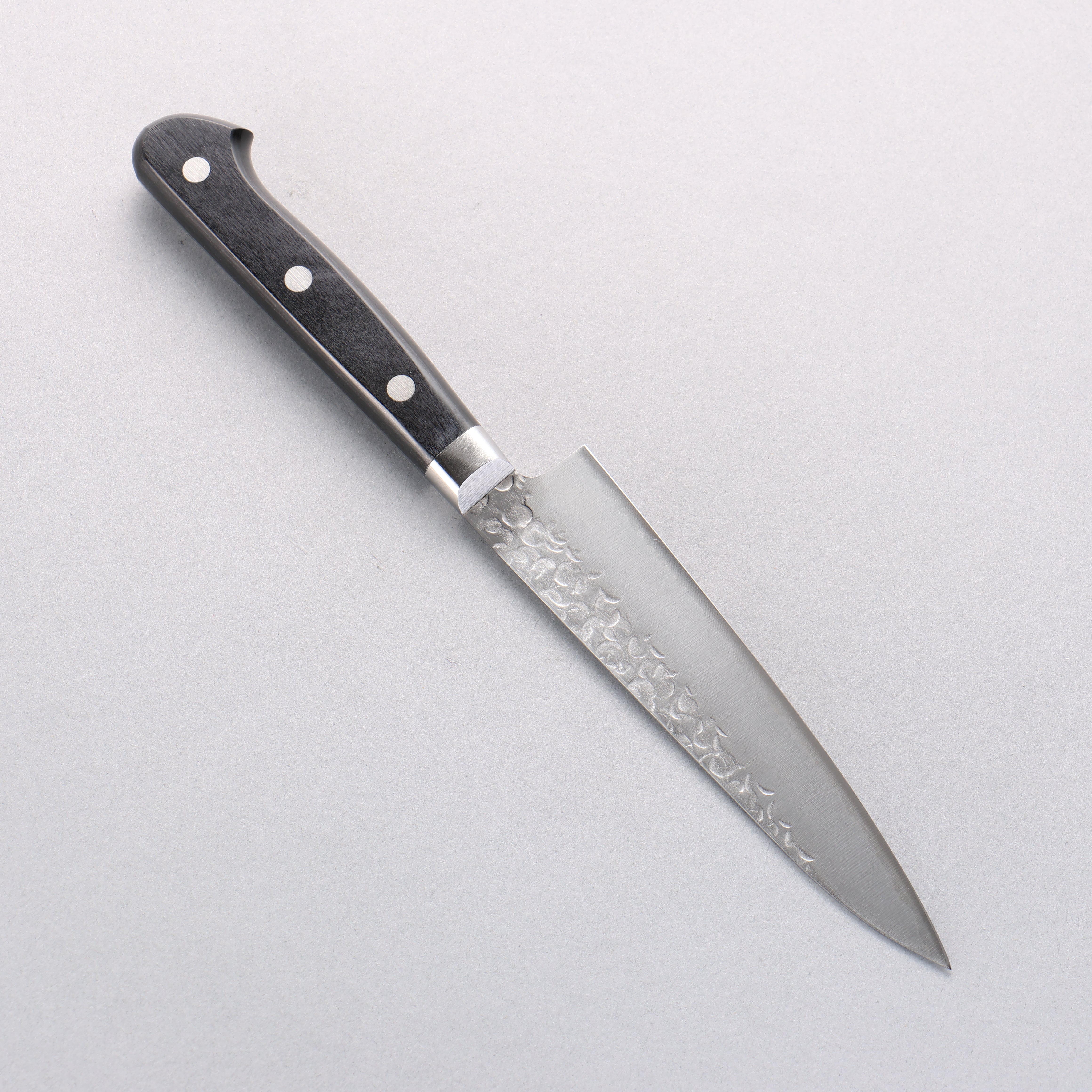 Takamura Knives VG10 Hammered Petty-Utility 130mm Black Pakka wood Handle - Japanny - Best Japanese Knife