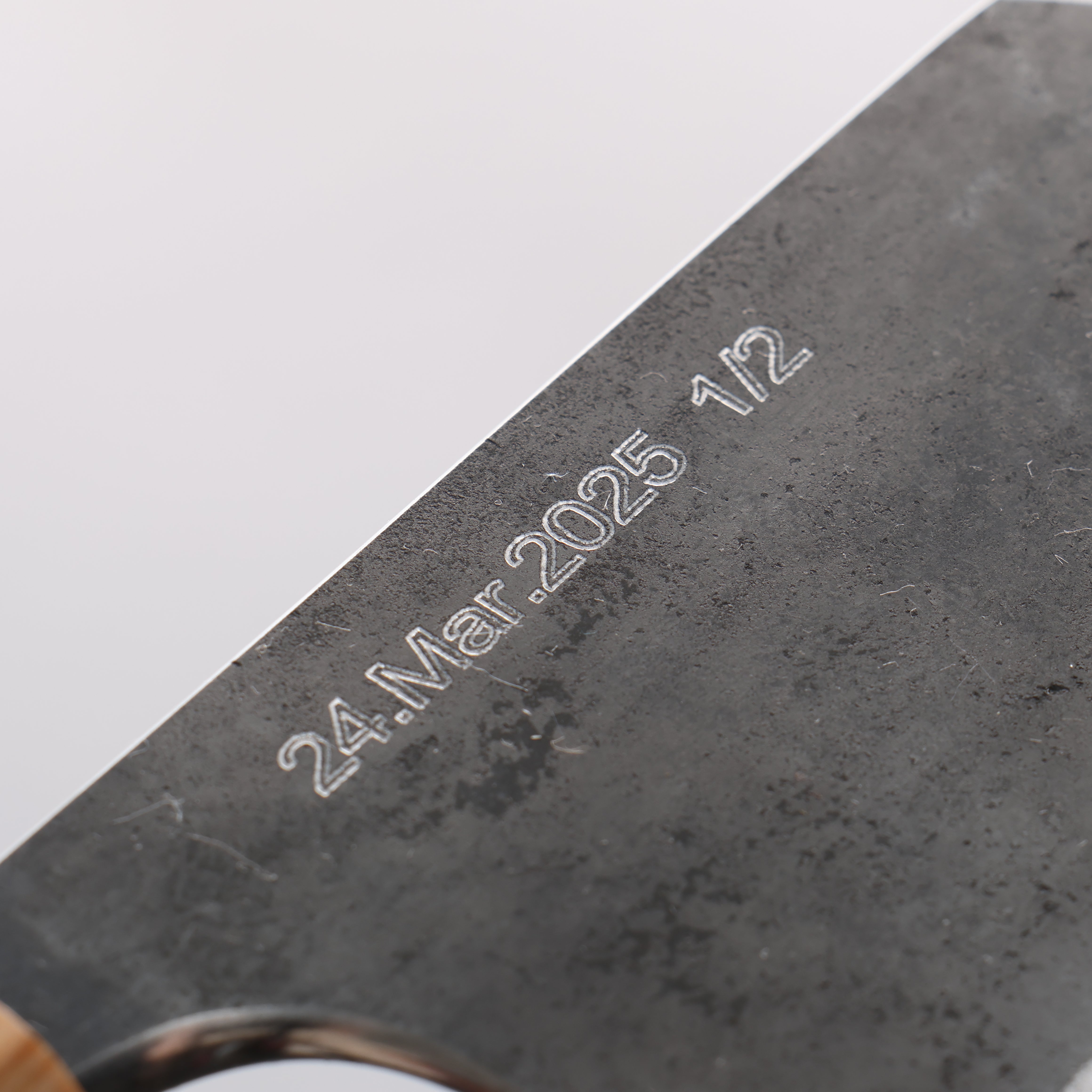 Tinker Blue Super Black Finished 115mm Rosewood Handle Mini Tank - Japanny - Best Japanese Knife