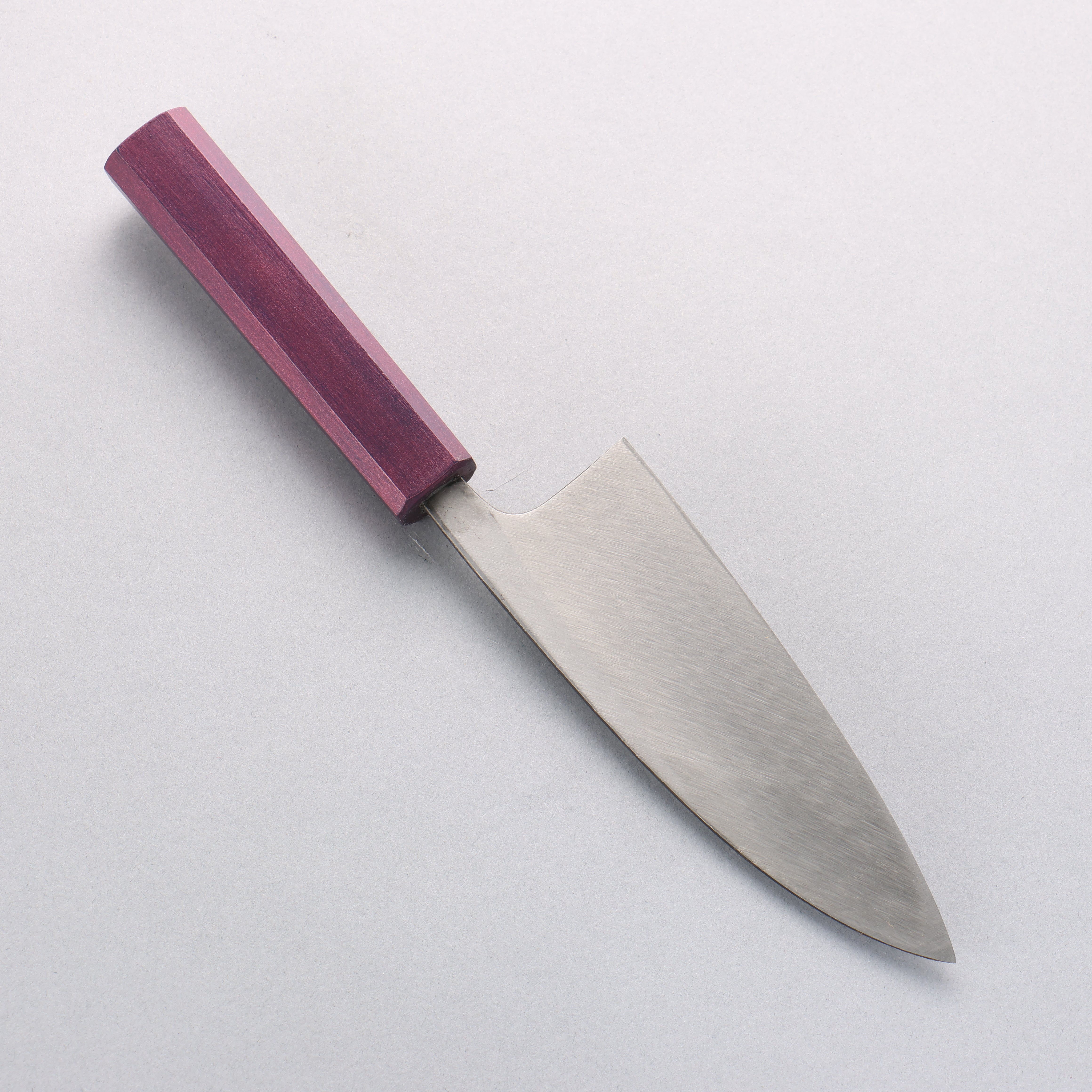 Seisuke White Steel No.2 Kurouchi Deba 135mm Purple Lacquered Handle - Japanny - Best Japanese Knife