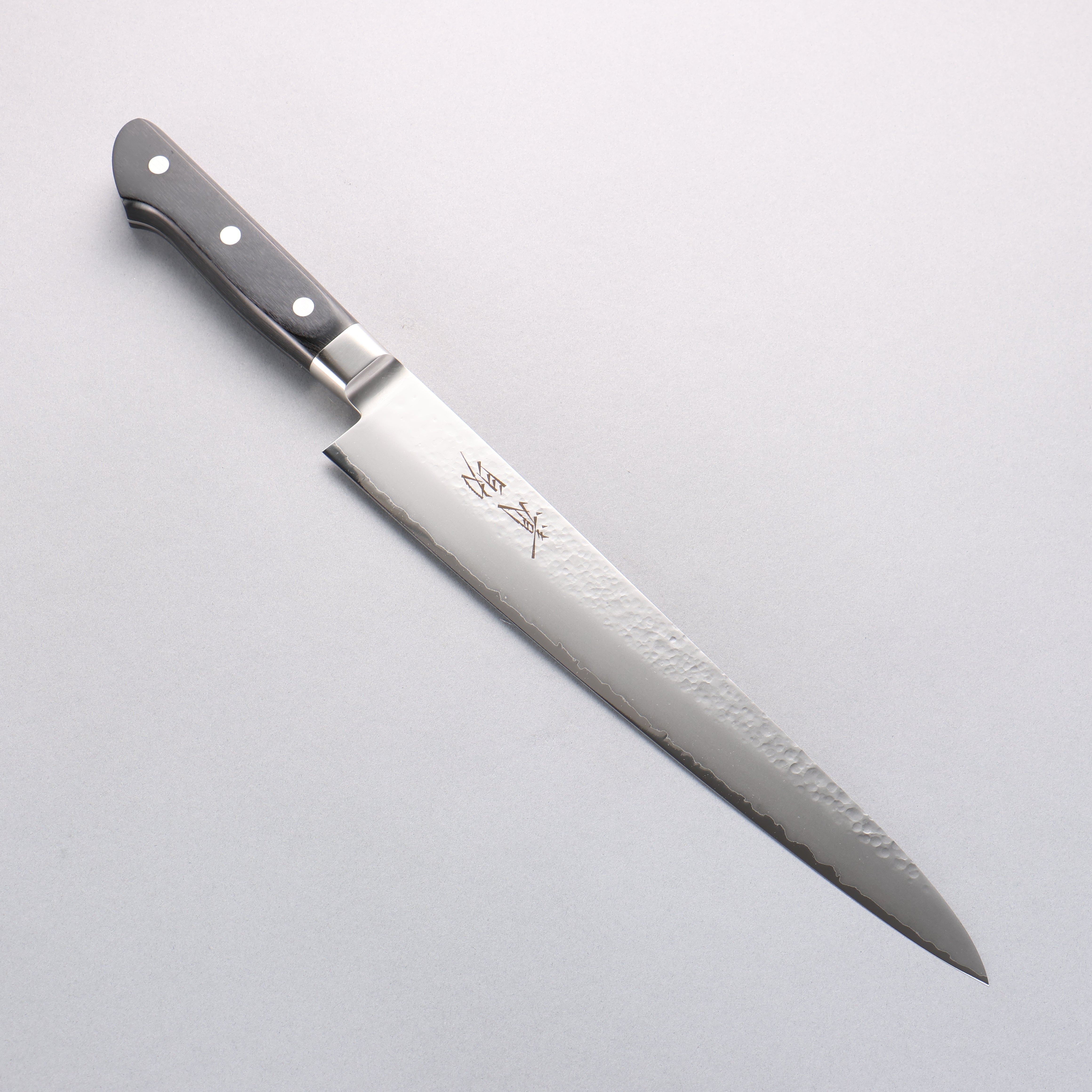 Seisuke VG5 Hammered Kasumitogi Sujihiki 270mm Black Pakka wood Handle - Japanny - Best Japanese Knife