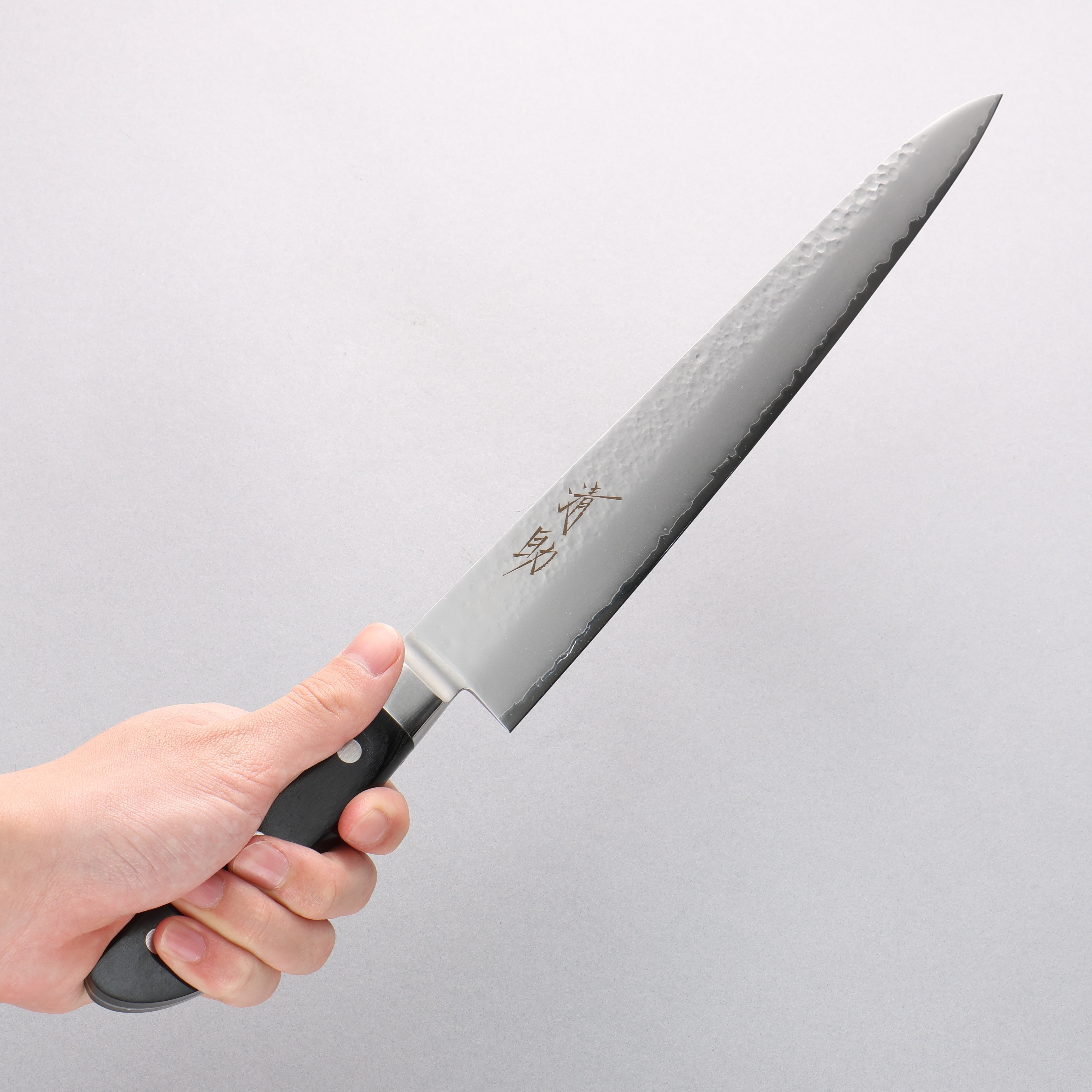 Seisuke VG5 Hammered Kasumitogi Sujihiki 270mm Black Pakka wood Handle - Japanny - Best Japanese Knife
