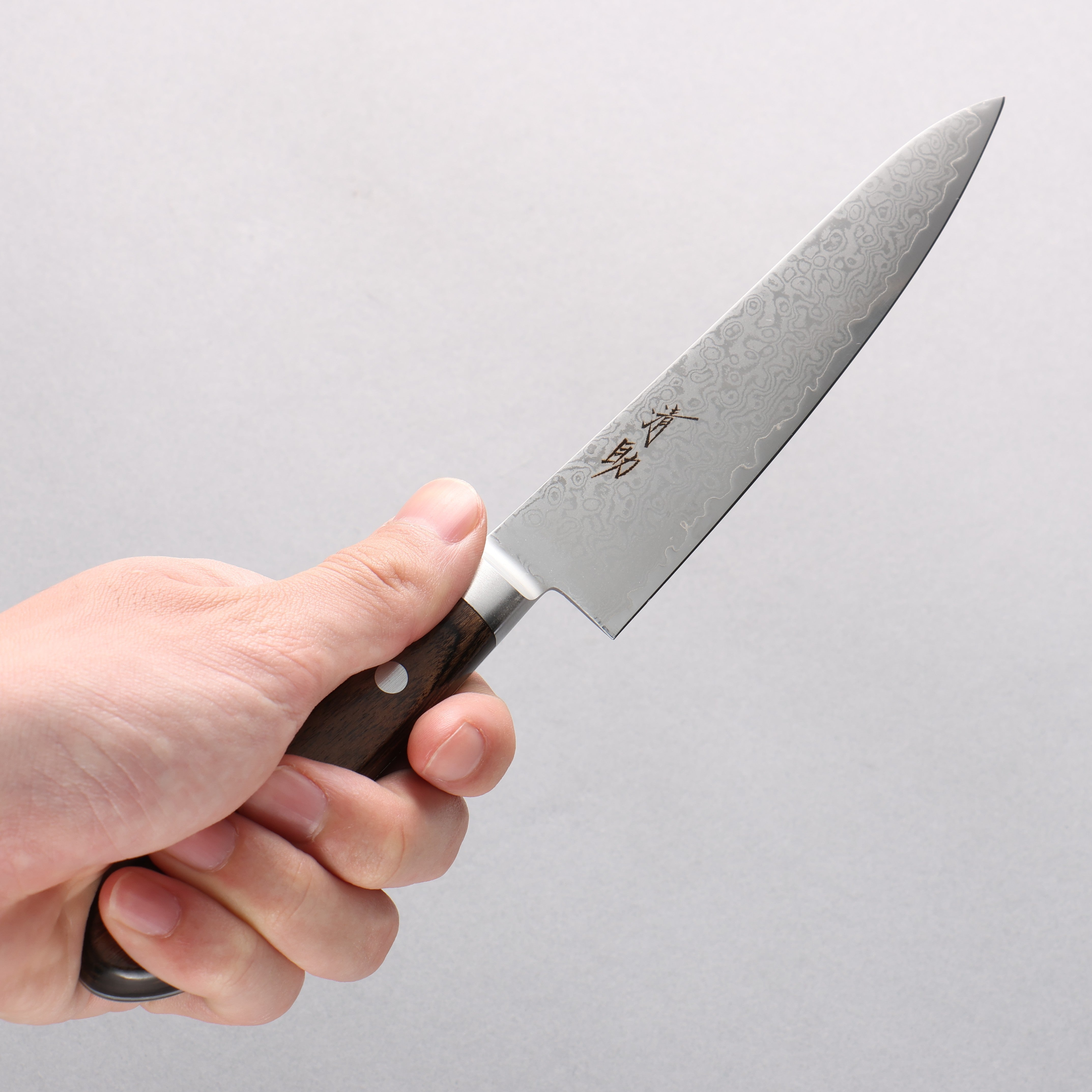 Seisuke VG10 33 Layer Damascus Petty-Utility 135mm Brown Pakka wood Handle - Japanny - Best Japanese Knife