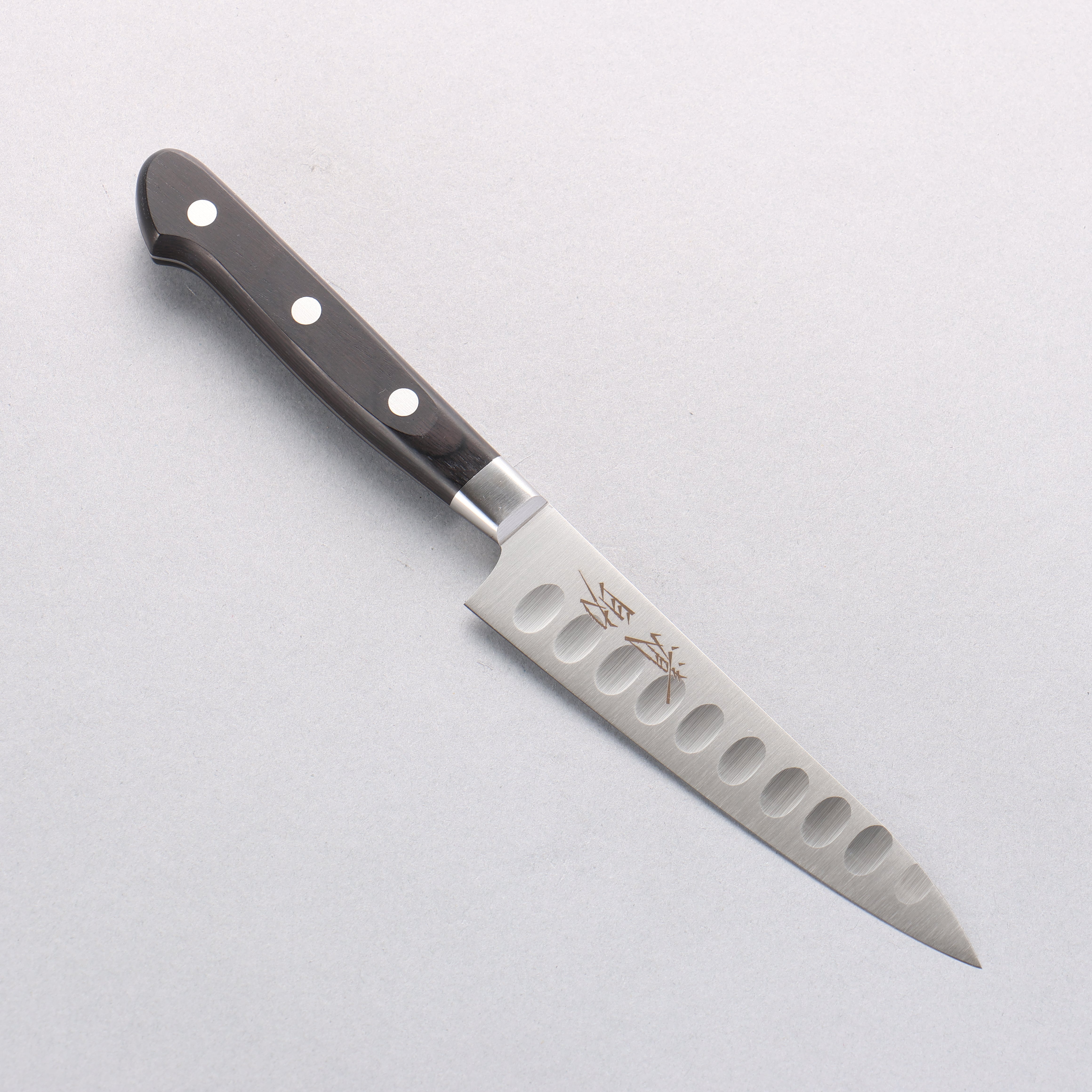 Seisuke Swedish Steel-stn Petty-Utility Salmon 120mm Black Pakka wood Handle - Japanny - Best Japanese Knife