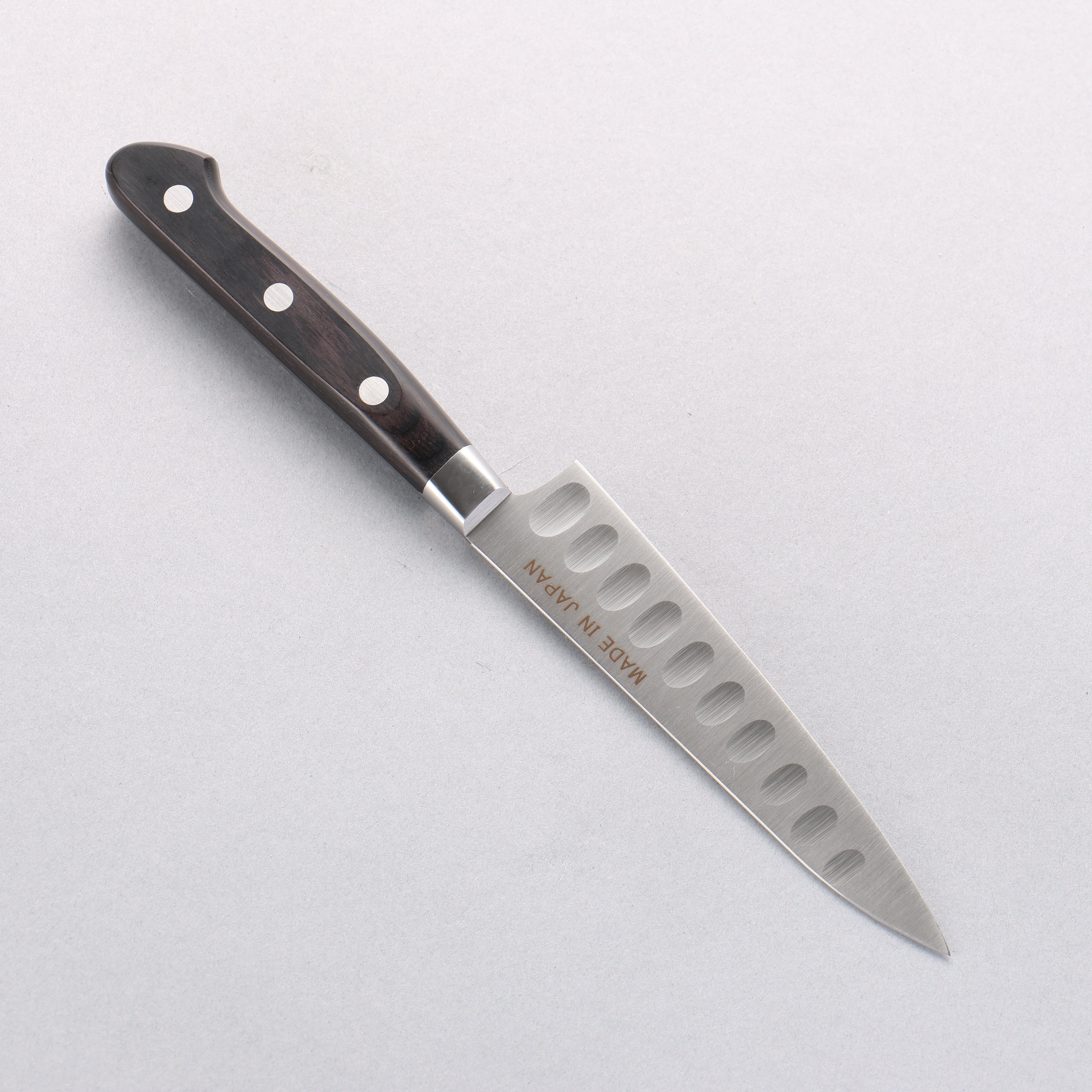 Seisuke Swedish Steel-stn Petty-Utility Salmon 120mm Black Pakka wood Handle - Japanny - Best Japanese Knife