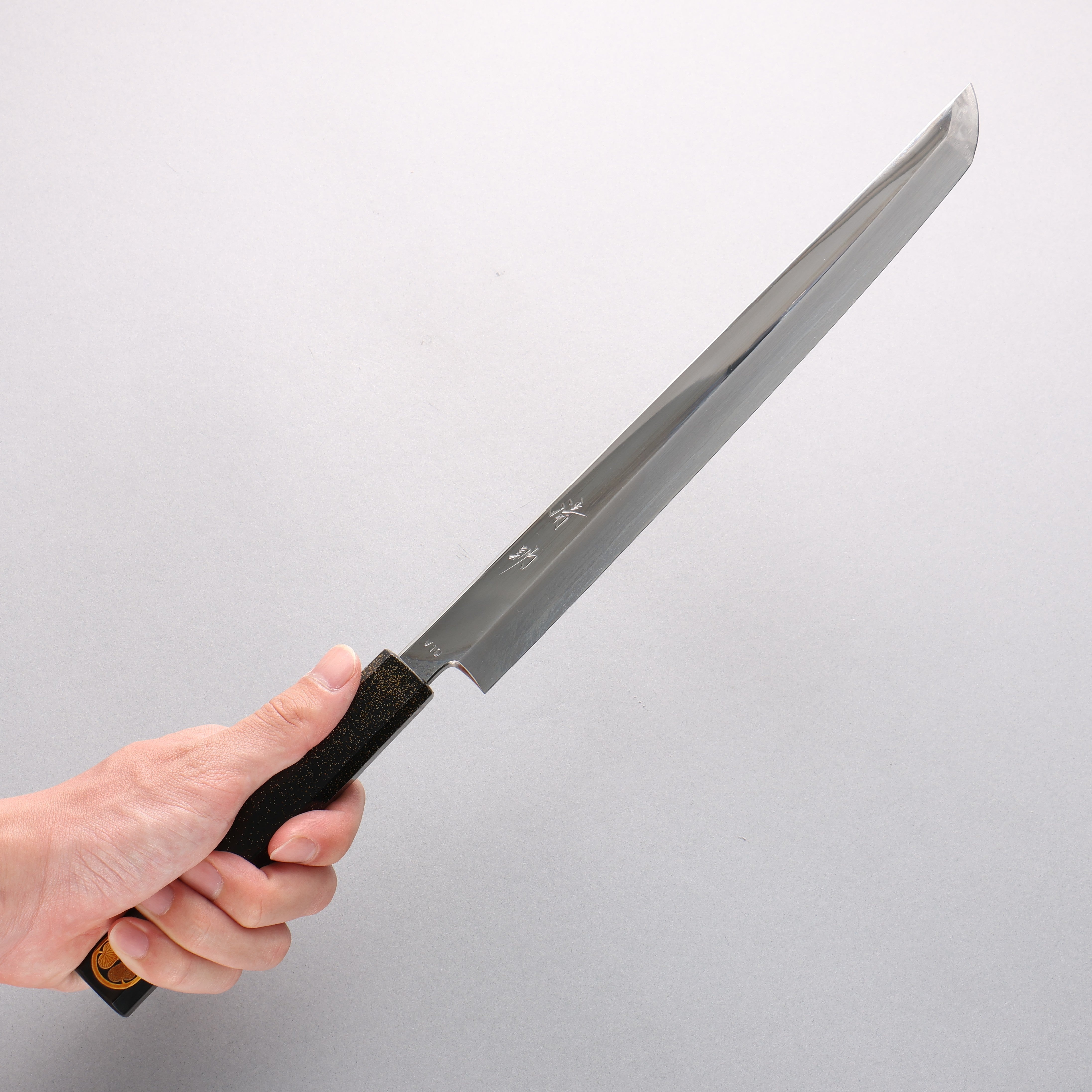 Seisuke VG10 Sakimaru Takohiki 270mm Live oak Lacquered (Kamon) Handle - Japanny - Best Japanese Knife