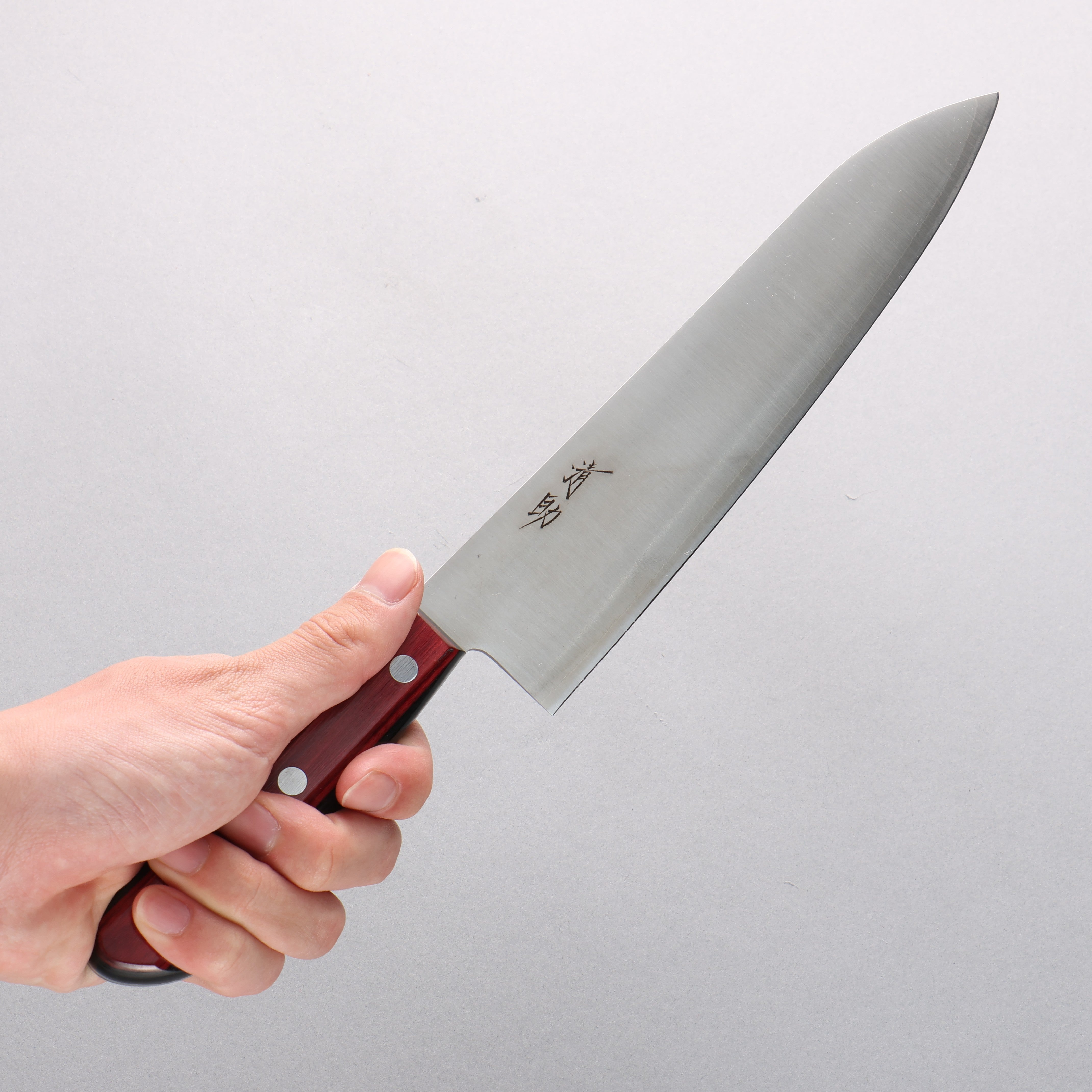 Seisuke SLD Migaki Polish Finish Gyuto 210mm Red Pakka wood Handle - Japanny - Best Japanese Knife