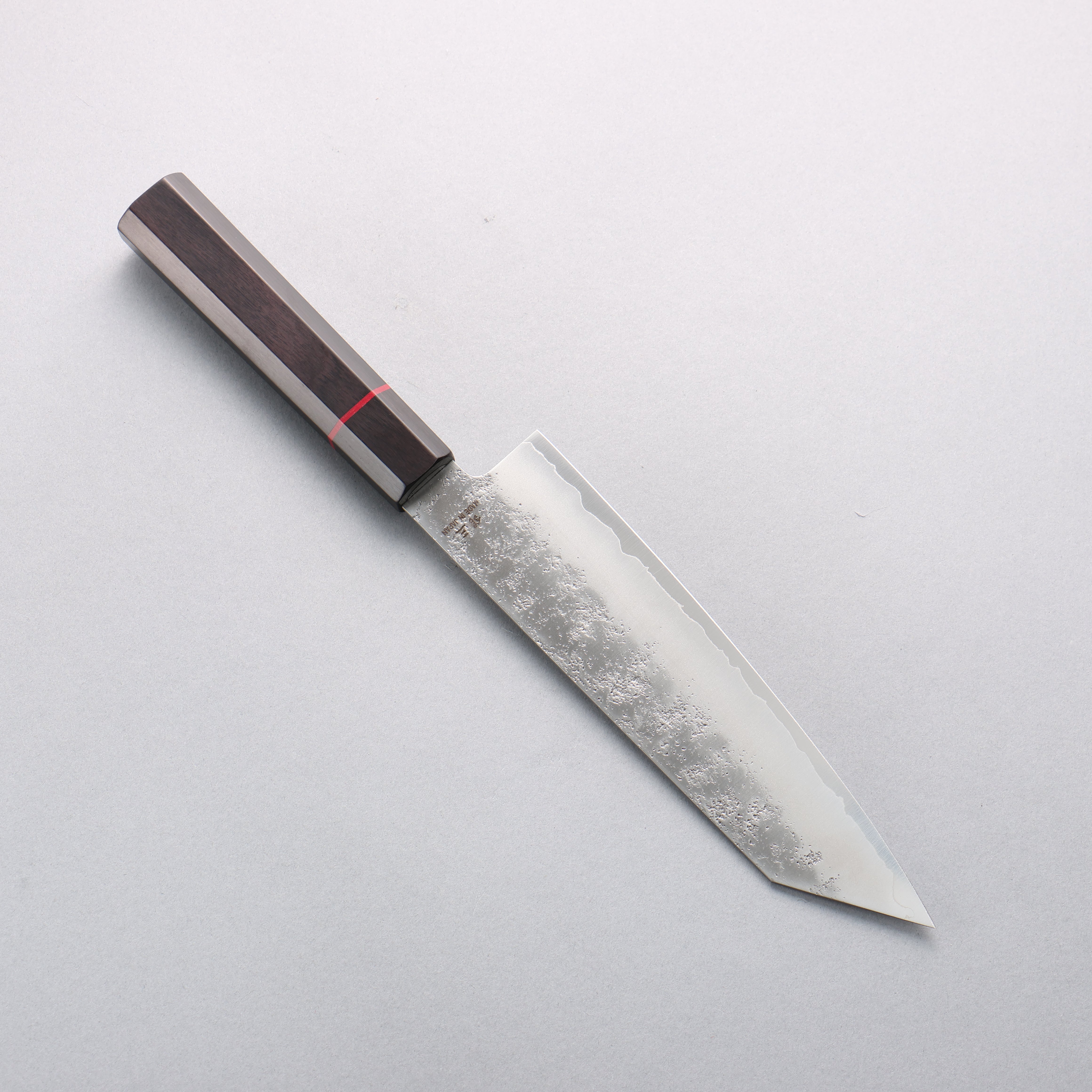 Higuchi Silver Steel No.3 Nashiji Kiritsuke Santoku 180mm Black Pakka wood Handle - Japanny - Best Japanese Knife
