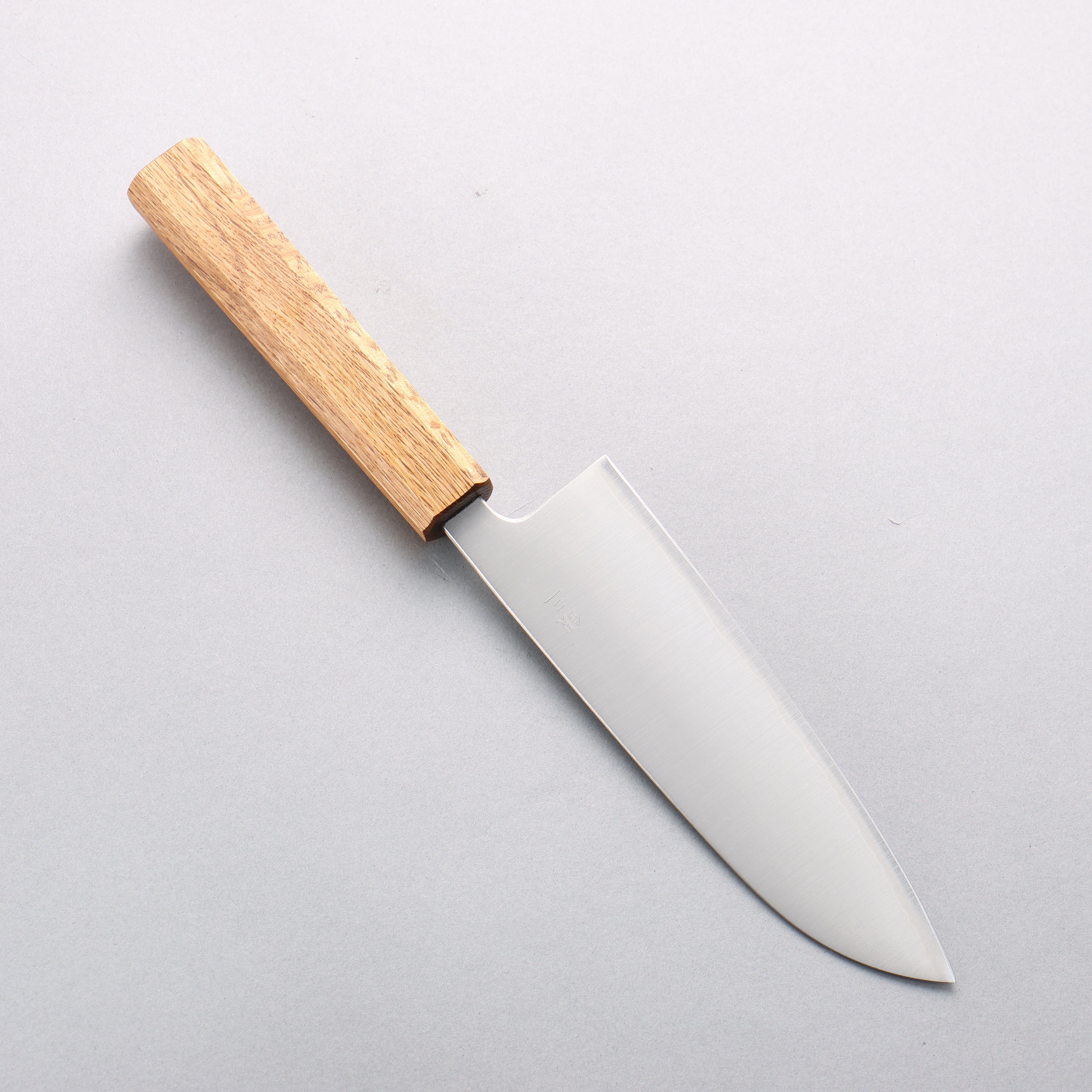 Seisuke Silver Steel No.3 Migaki Finished Santoku 165mm Oak Handle - Japanny - Best Japanese Knife
