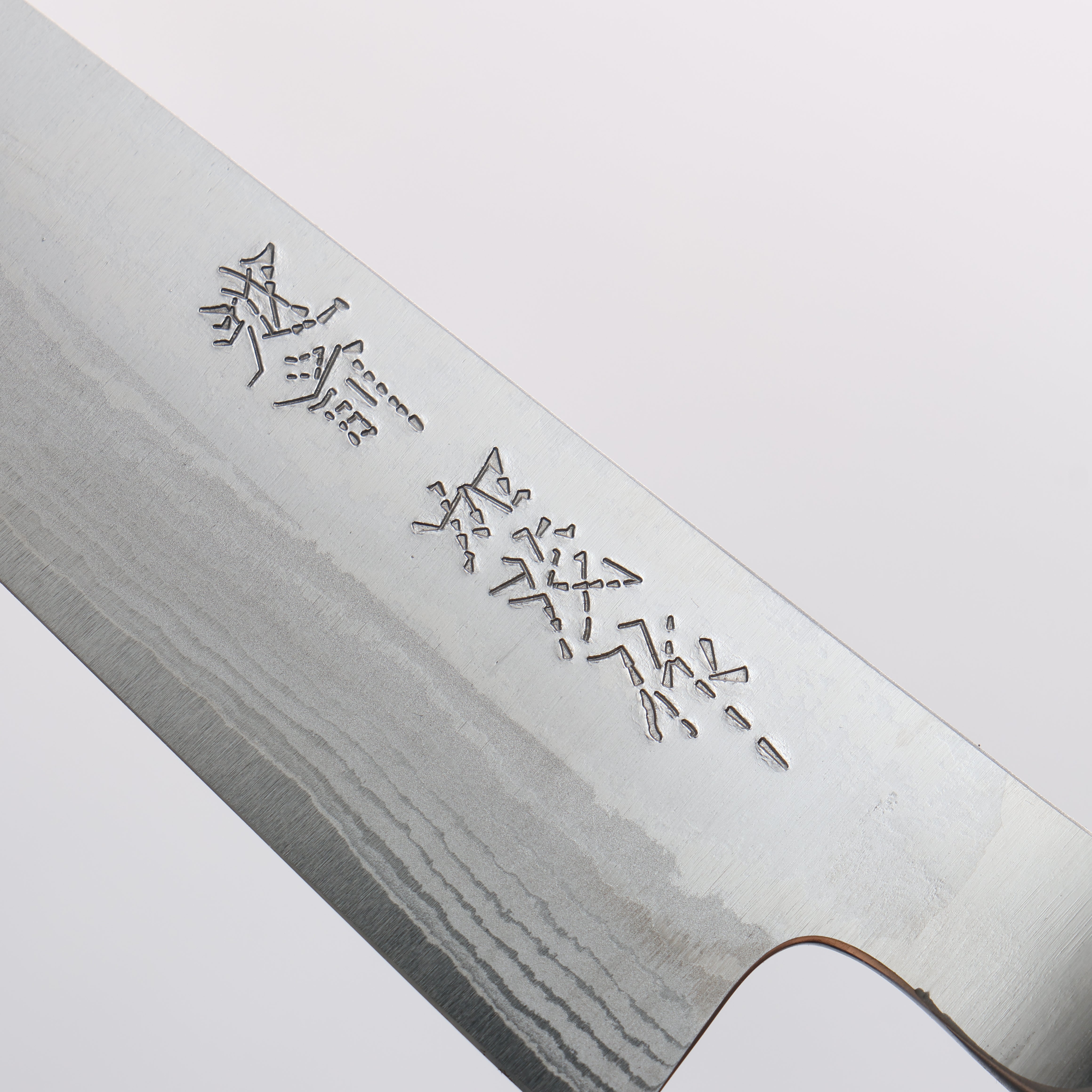 Kamo Hamono VG10 Damascus Petty-Utility 120mm Brown Pakka wood Handle - Japanny - Best Japanese Knife