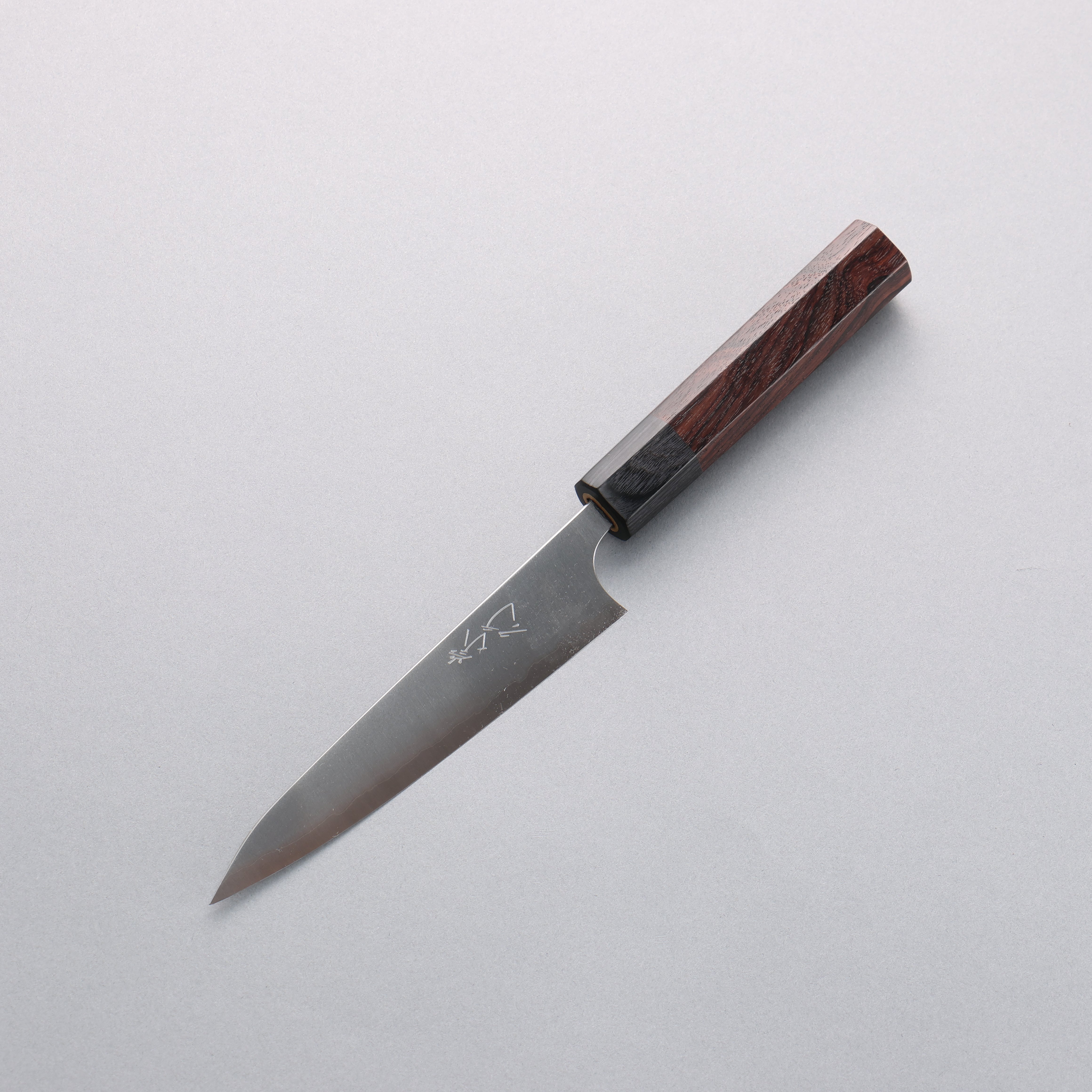 Shibata Takayuki Koutetsu Blue Super Petty-Utility 135mm Rosewood Handle - Japanny - Best Japanese Knife