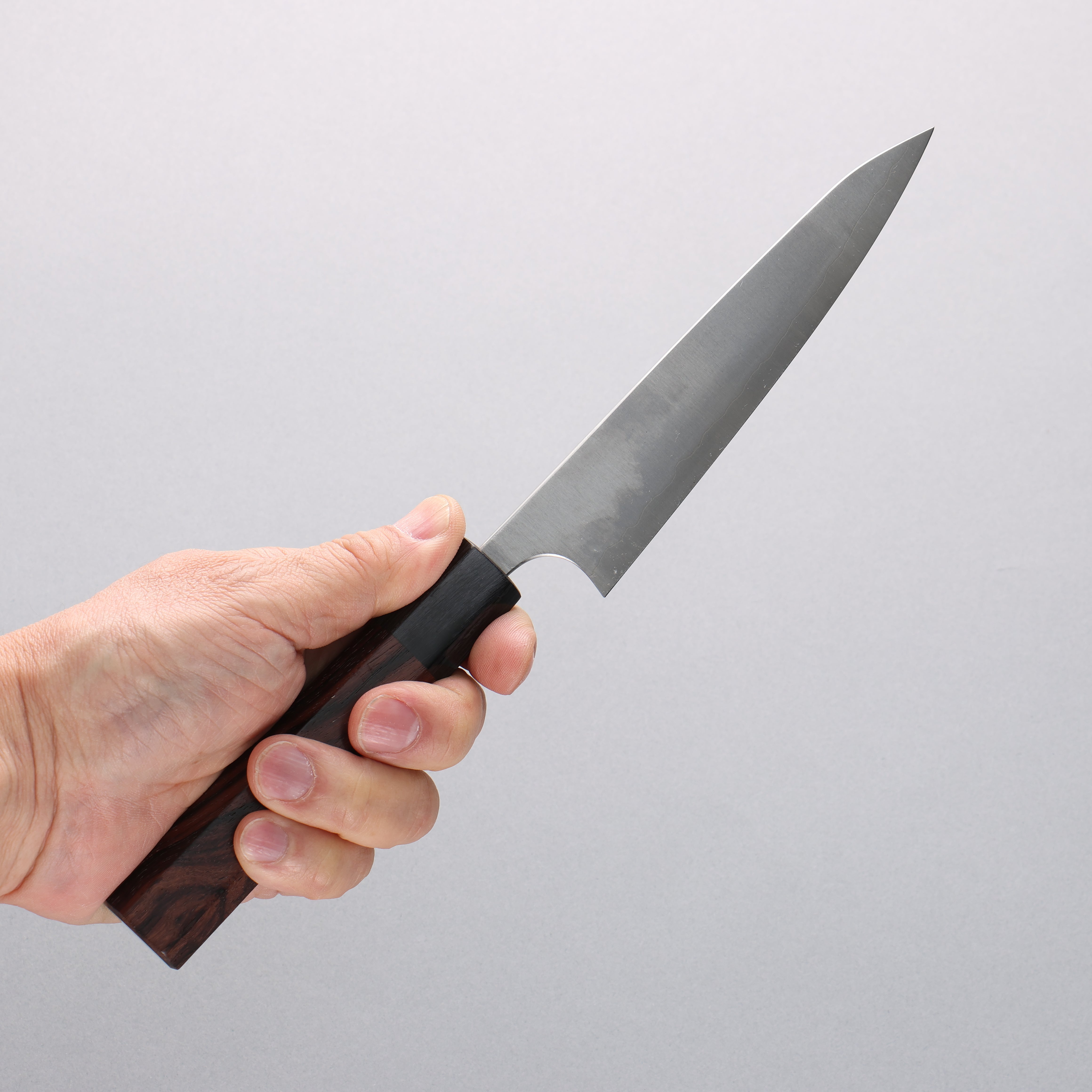 Shibata Takayuki Koutetsu Blue Super Petty-Utility 135mm Rosewood Handle - Japanny - Best Japanese Knife