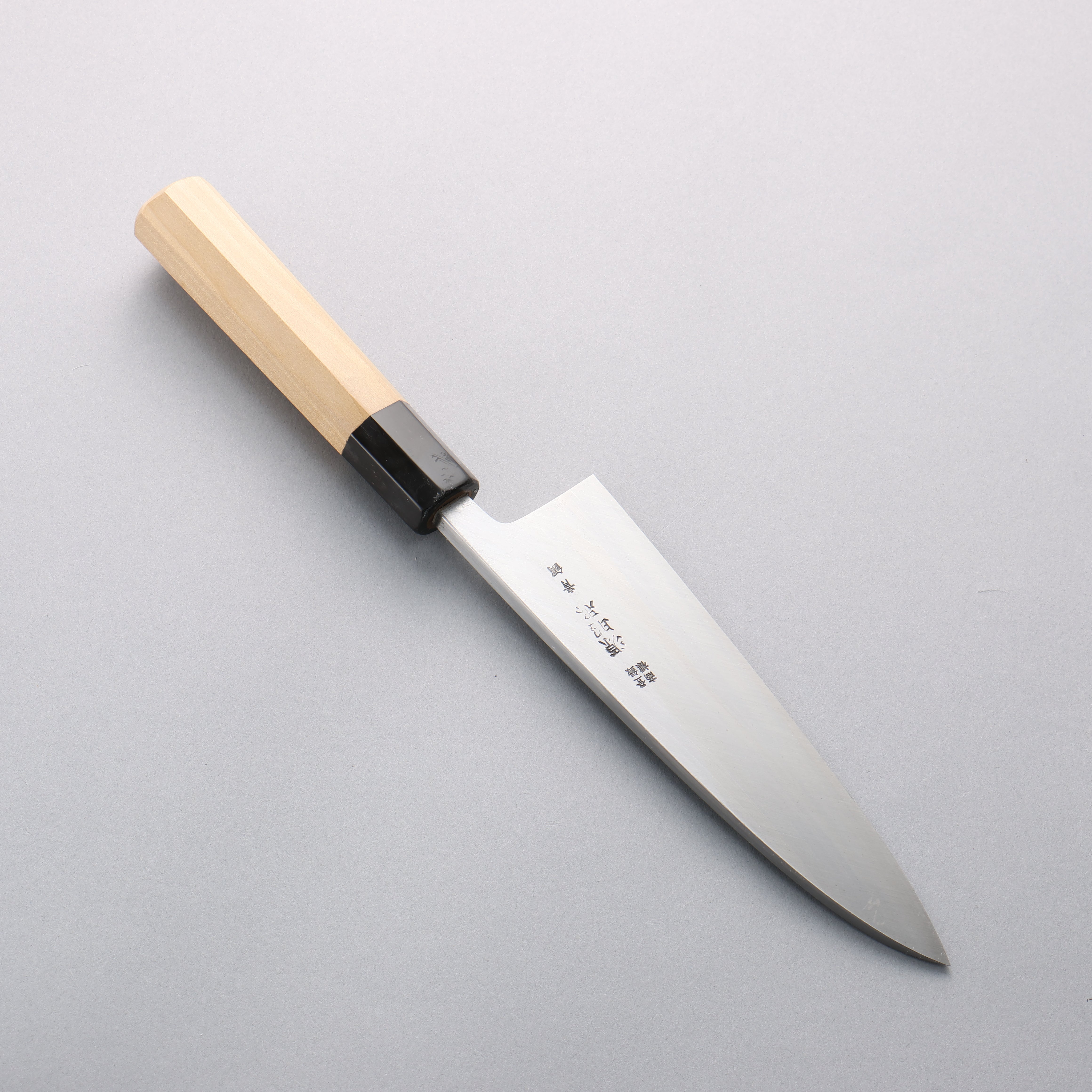 Minamoto Akitada Blue Steel No.2 Aideba 180mm Magnolia (Ferrule: Water Buffalo Horn) Handle - Japanny - Best Japanese Knife