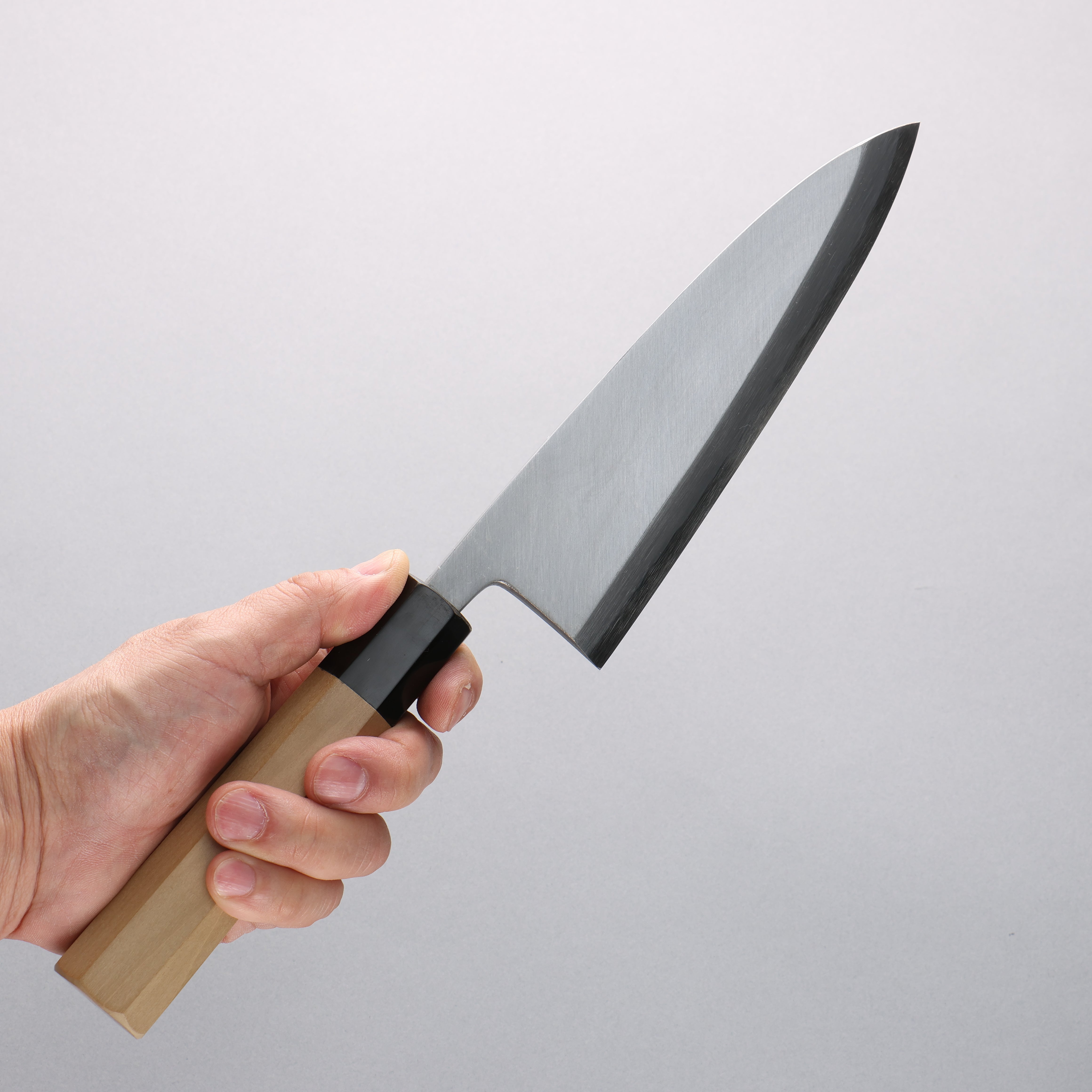 Minamoto Akitada Blue Steel No.2 Aideba 180mm Magnolia (Ferrule: Water Buffalo Horn) Handle - Japanny - Best Japanese Knife