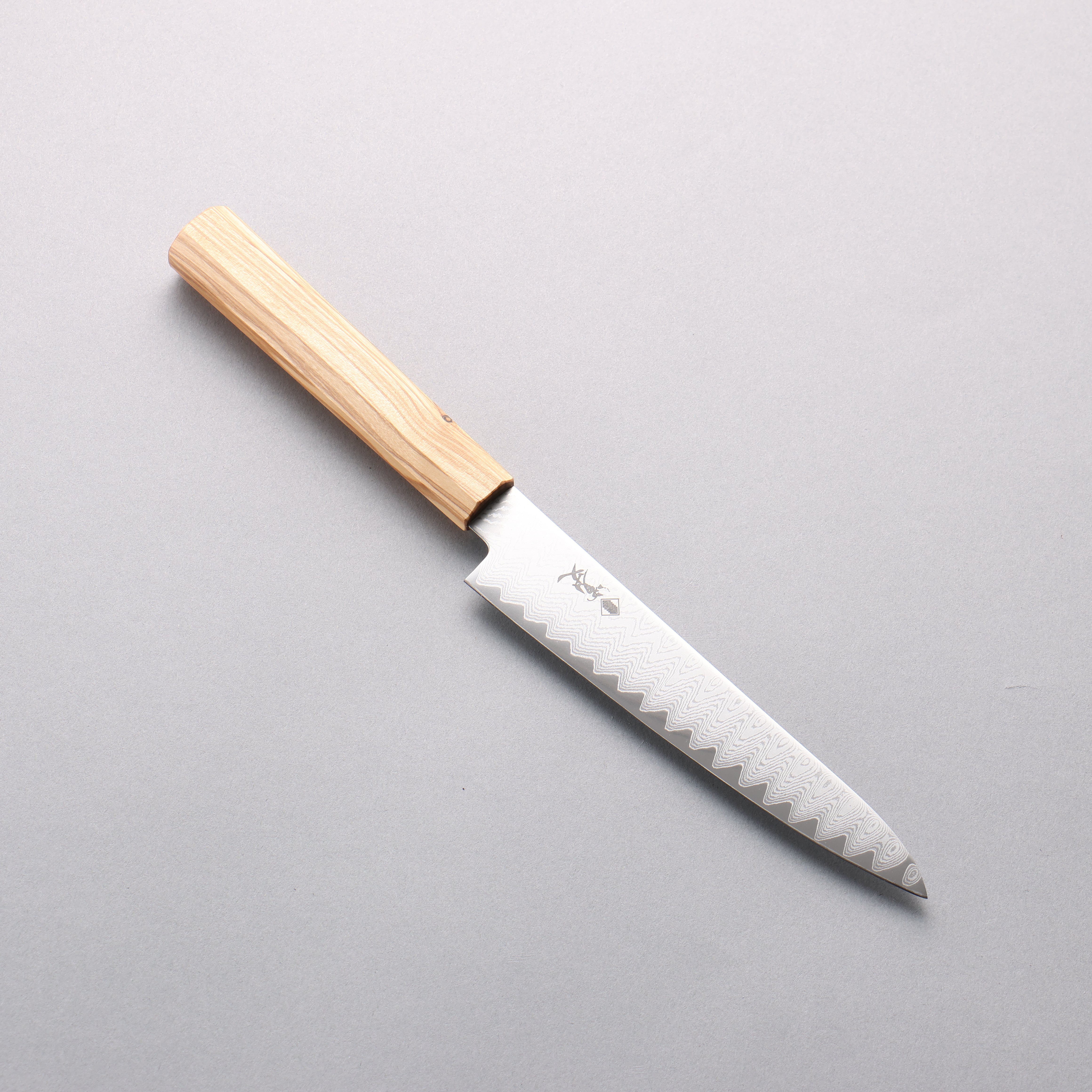 Kanjyo VG10 Damascus Petty-Utility 150mm Olive tree Handle - Japanny - Best Japanese Knife