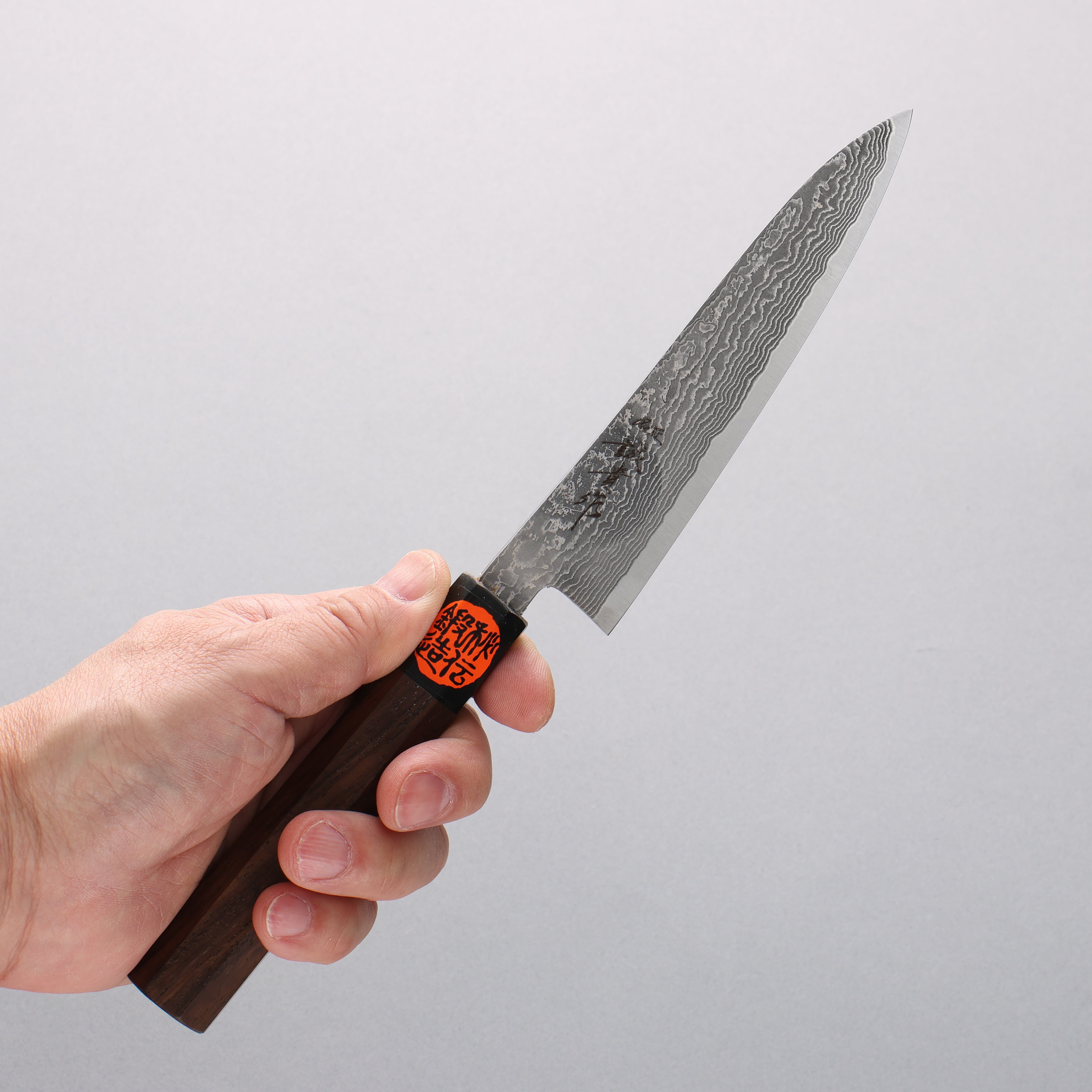 Shigeki Tanaka Harukaze SG2 Damascus Petty-Utility 135mm Walnut Handle - Japanny - Best Japanese Knife