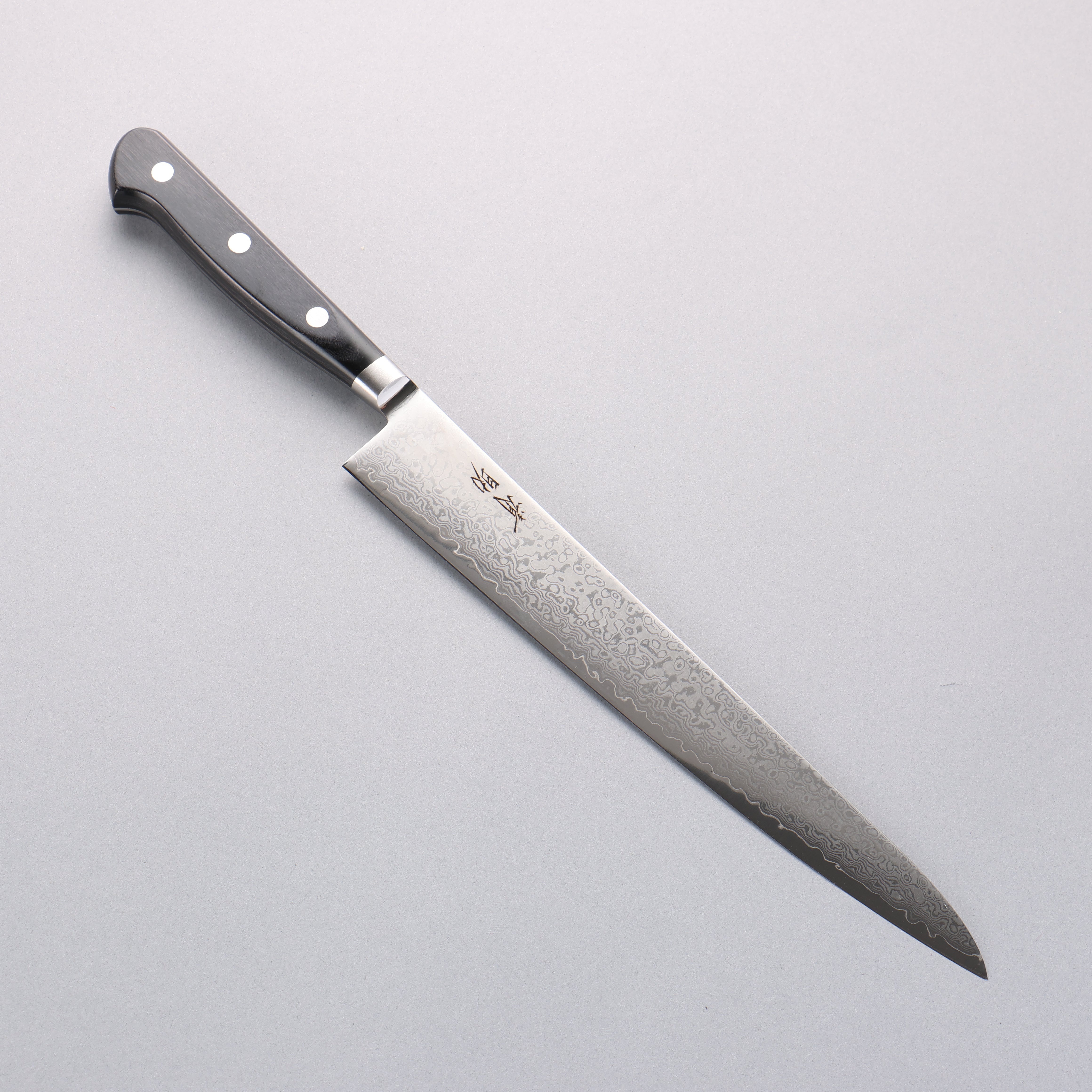 Seisuke VG10 33 Layer Mirrored Finish Damascus Sujihiki 240mm Black Pakka wood Handle - Japanny - Best Japanese Knife