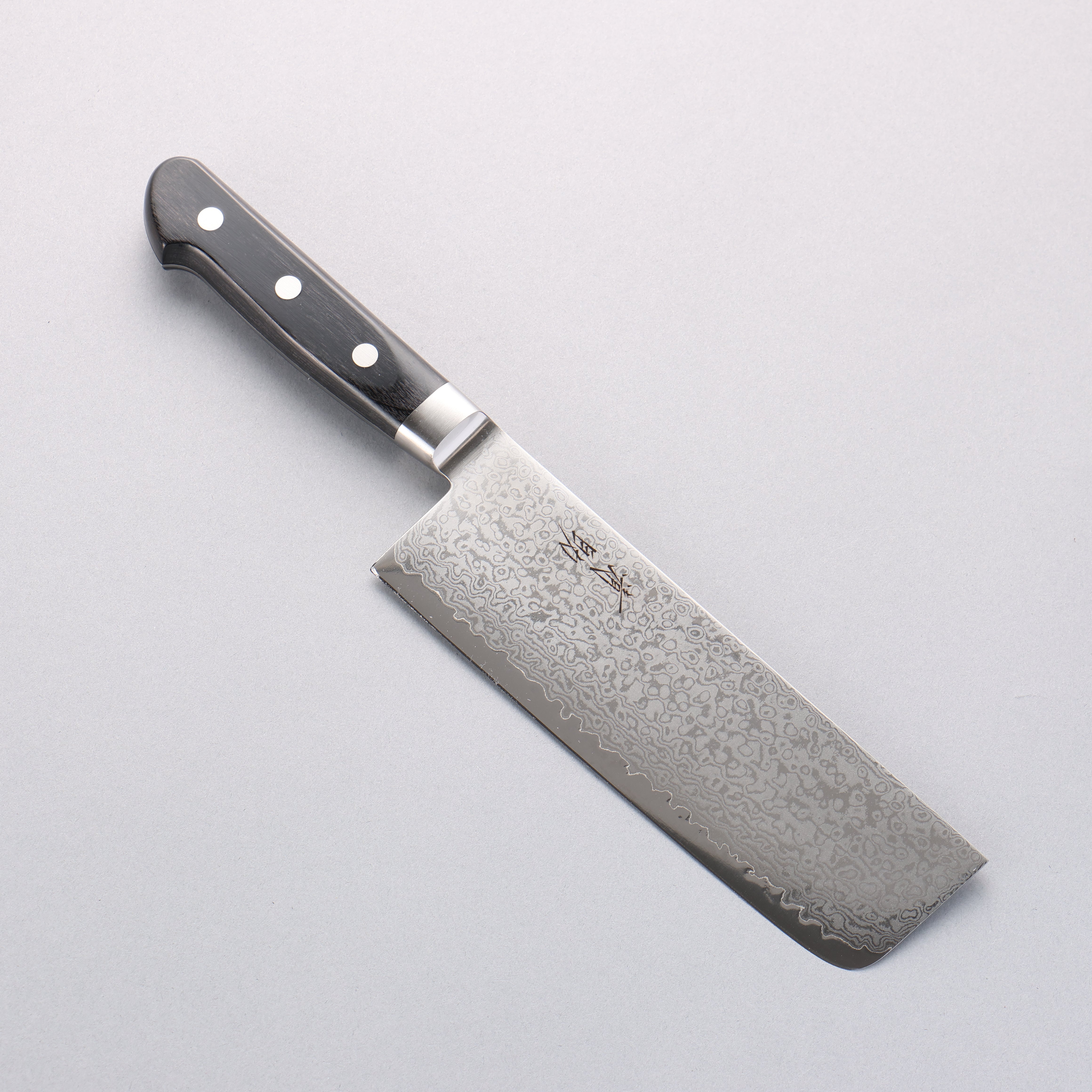 Seisuke VG10 33 Layer Mirrored Finish Damascus Nakiri 165mm Black Pakka wood Handle - Japanny - Best Japanese Knife