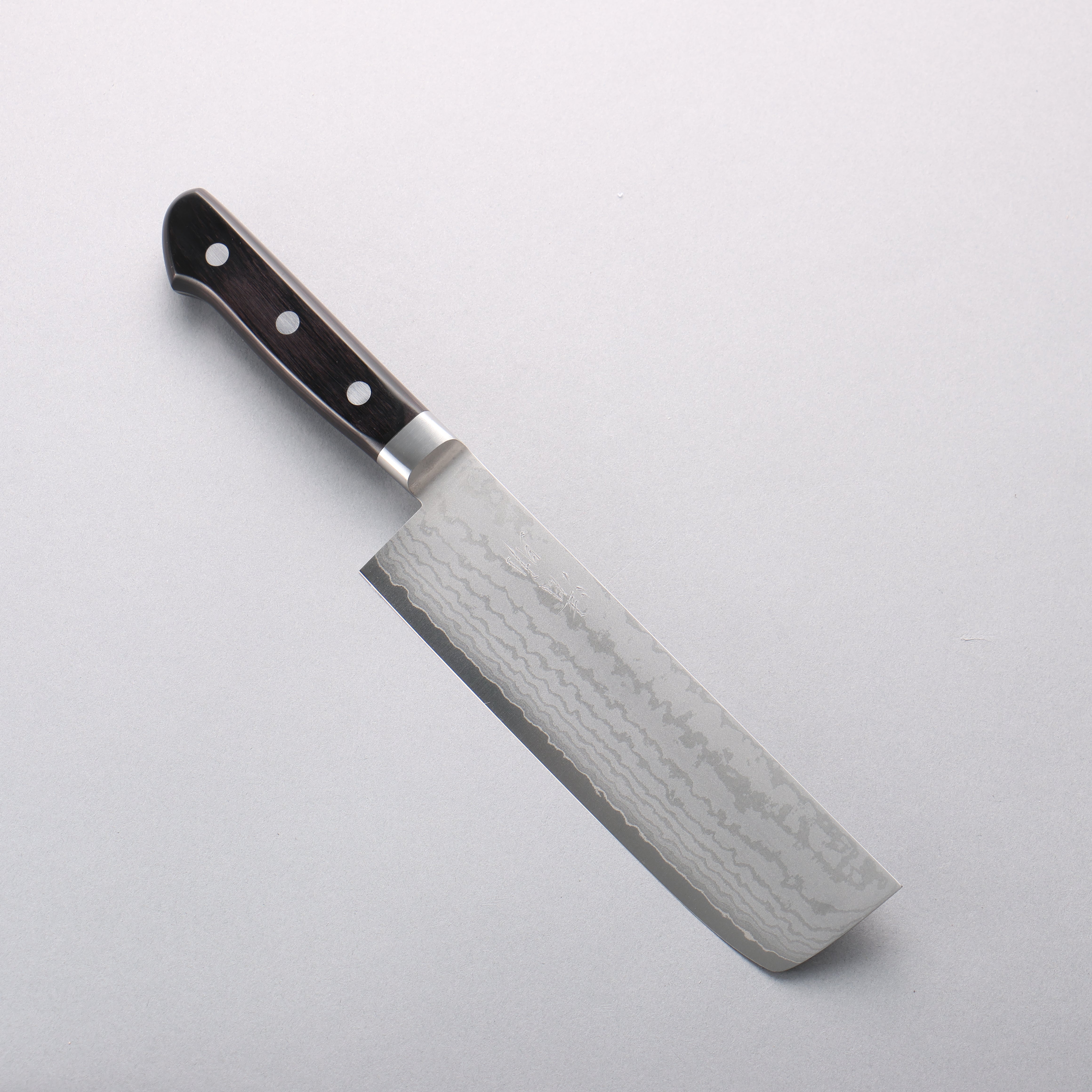 Seisuke VG10 Damascus Nakiri 165mm Black Pakka wood Handle - Japanny - Best Japanese Knife