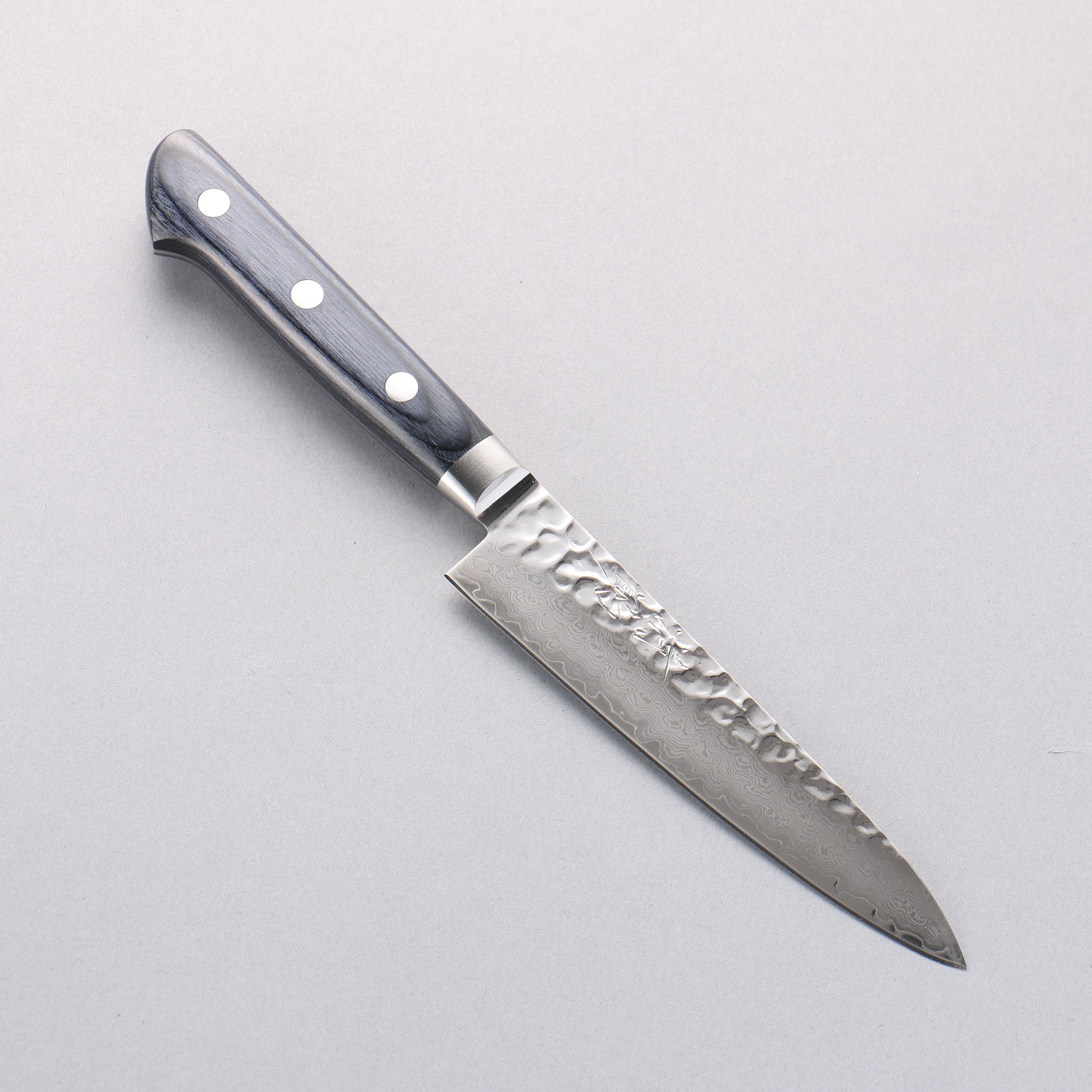 Seisuke Seiun VG10 33 Layer Damascus Petty-Utility 135mm Navy blue Pakka wood Handle with Sheath - Japanny - Best Japanese Knife