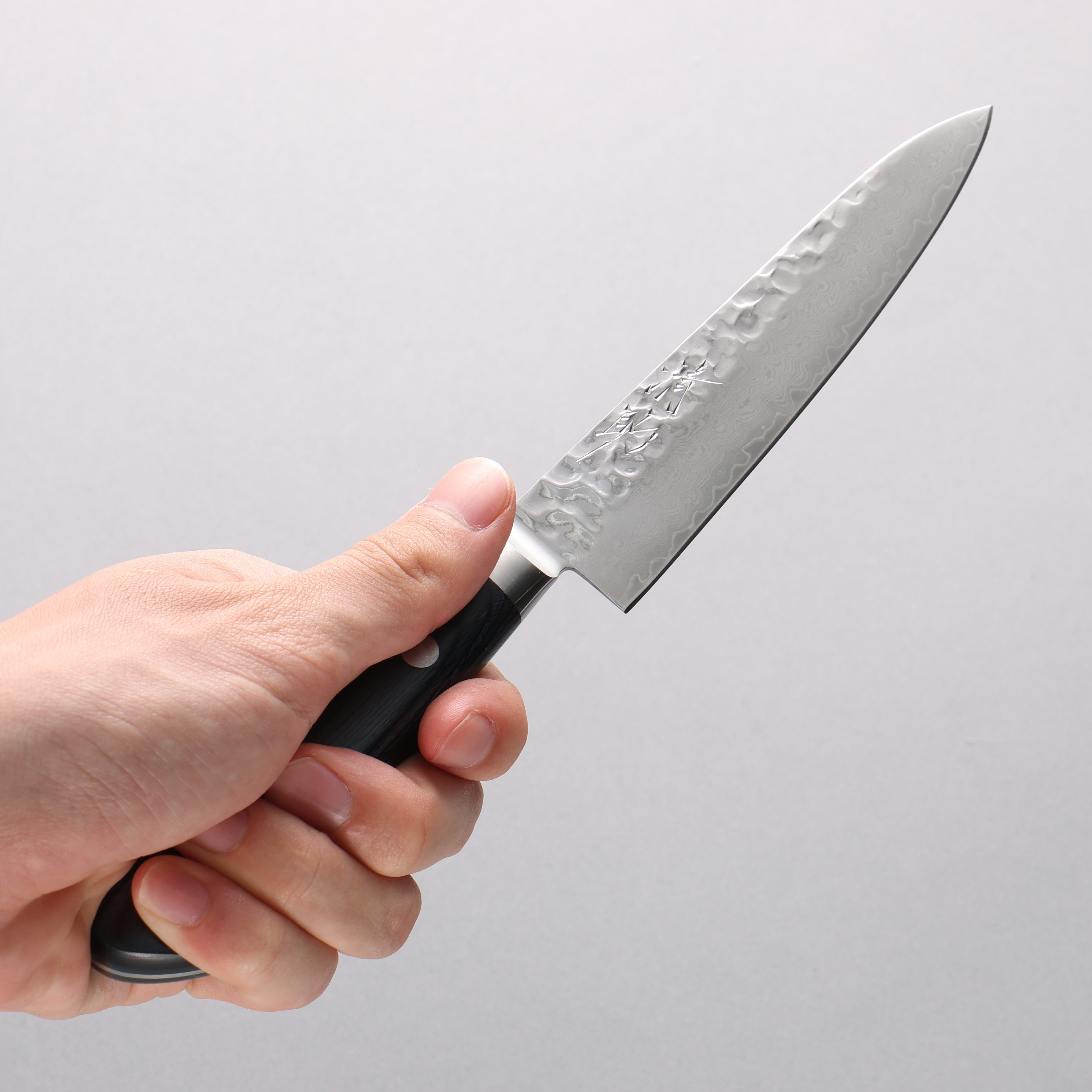 Seisuke Seiun VG10 33 Layer Damascus Petty-Utility 135mm Navy blue Pakka wood Handle with Sheath - Japanny - Best Japanese Knife