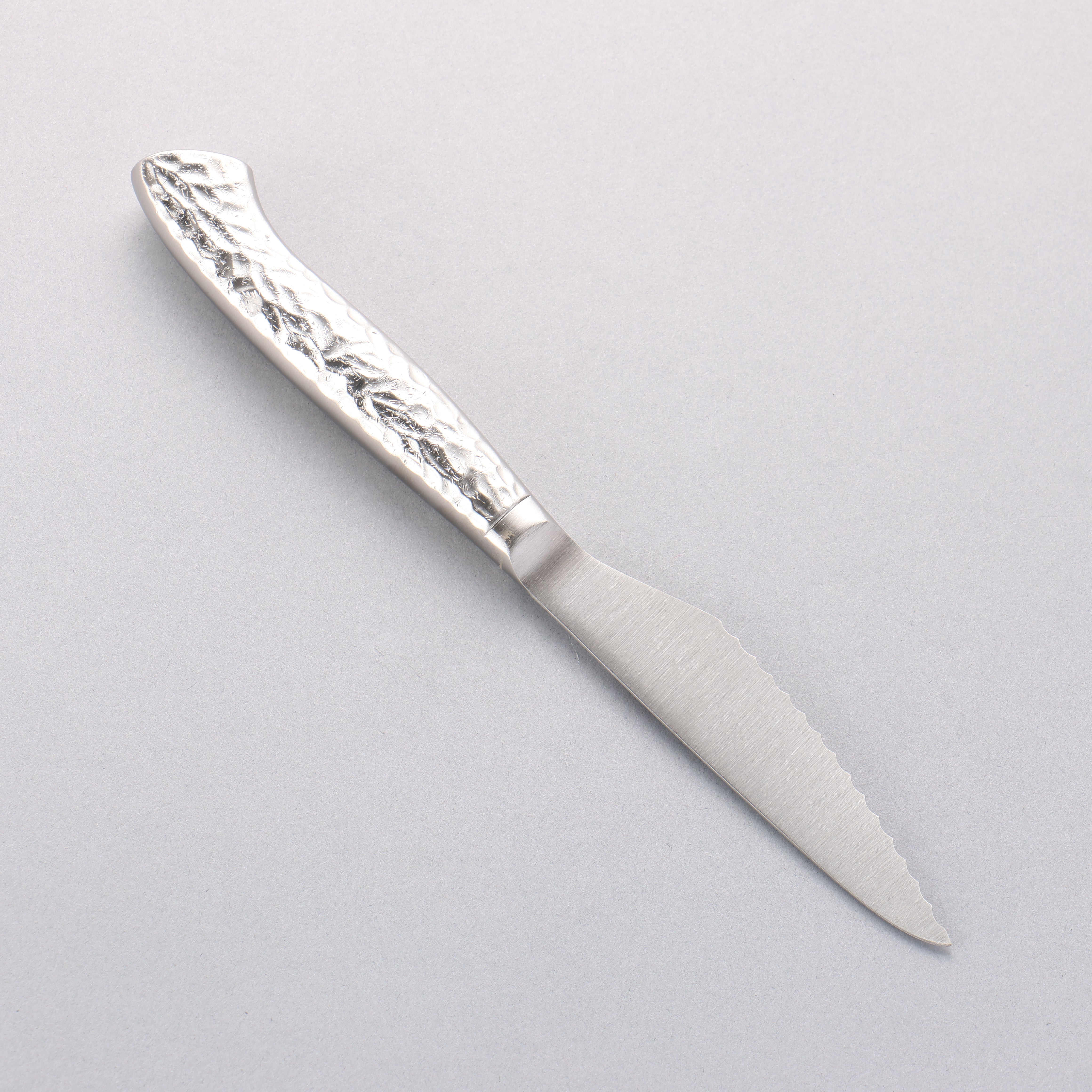 Seisuke Stainless Steel Steak Knife & Fork Set 80mm Stainless Handle Ryujin - Japanny - Best Japanese Knife