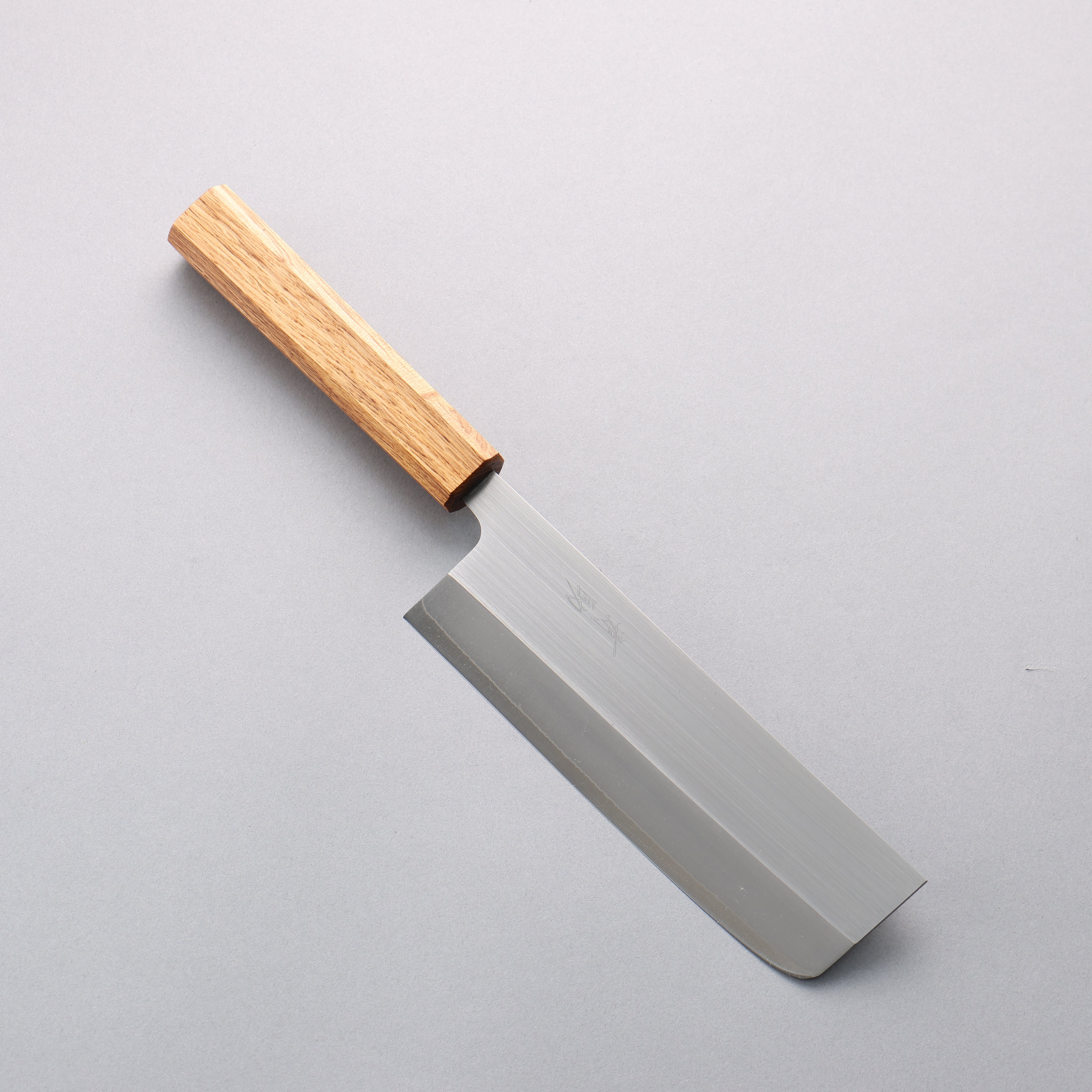 Seisuke SRS13 Vertically Brushed Nakiri 165mm Oak Handle - Japanny - Best Japanese Knife