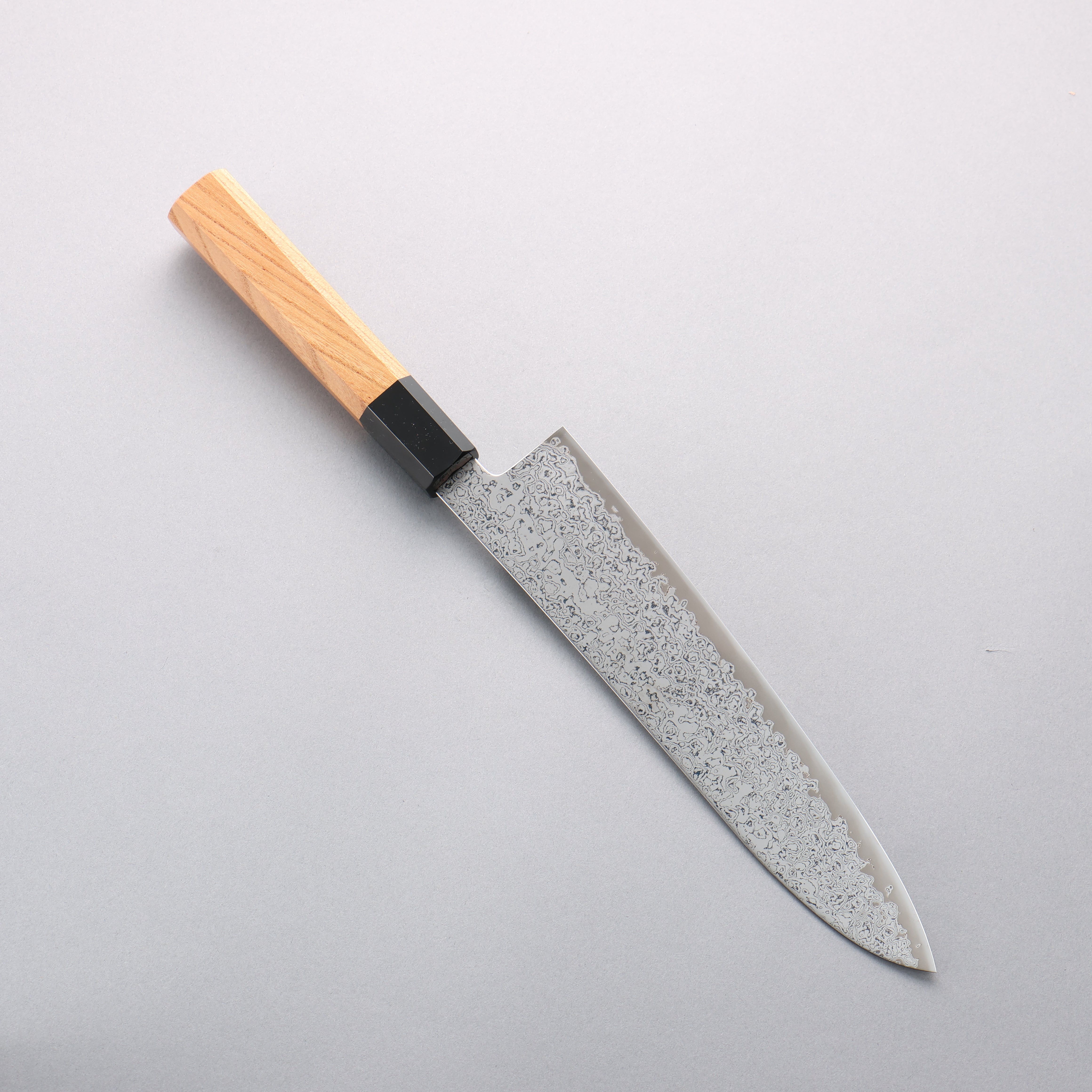 Seisuke VG10 Damascus Migaki Finished Gyuto 210mm Keyaki (Japanese Elm) Handle - Japanny - Best Japanese Knife