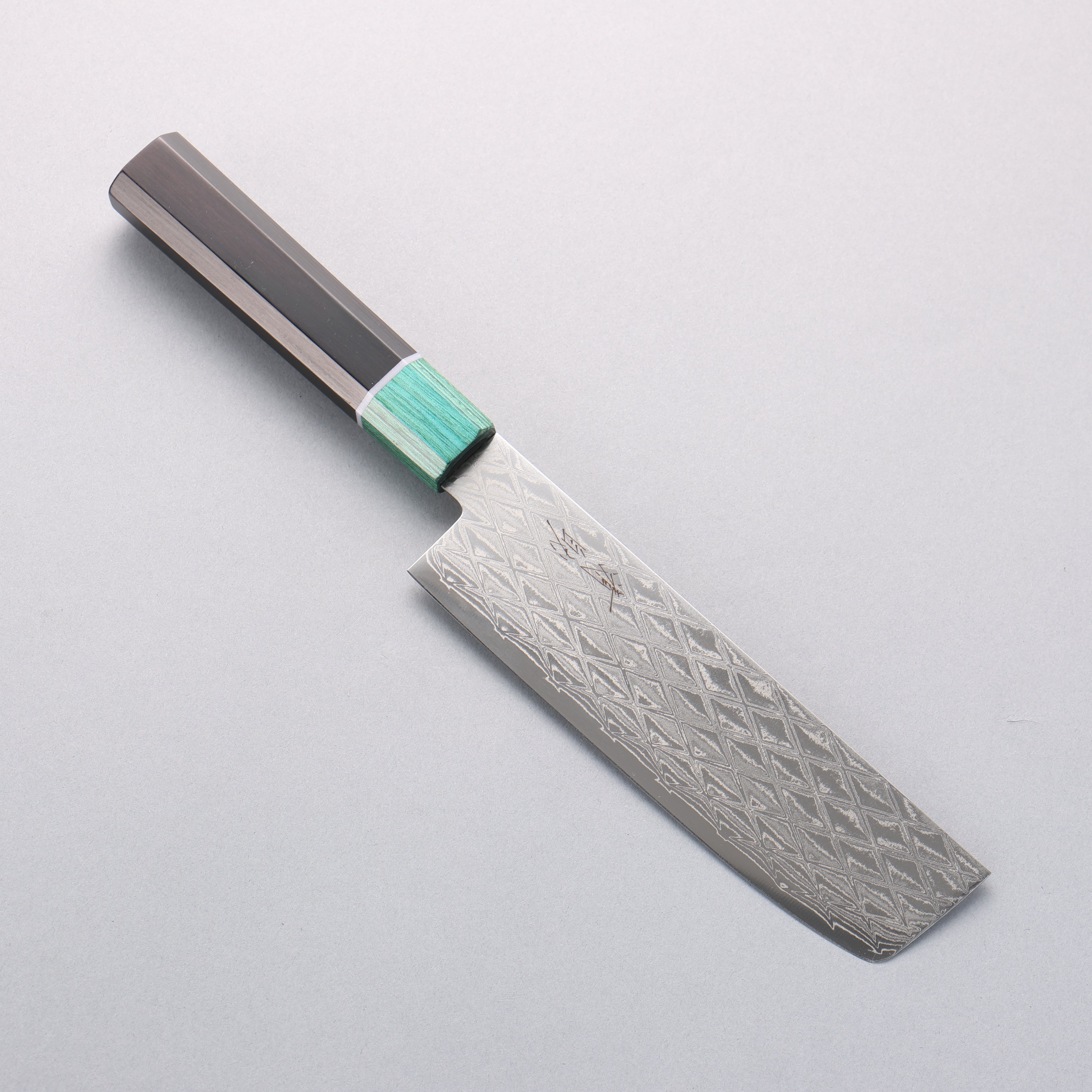 Seisuke AUS10 Mirror Crossed Usuba 160mm Black Pakka wood(ferrule: Green Pakka wood) Handle - Japanny - Best Japanese Knife