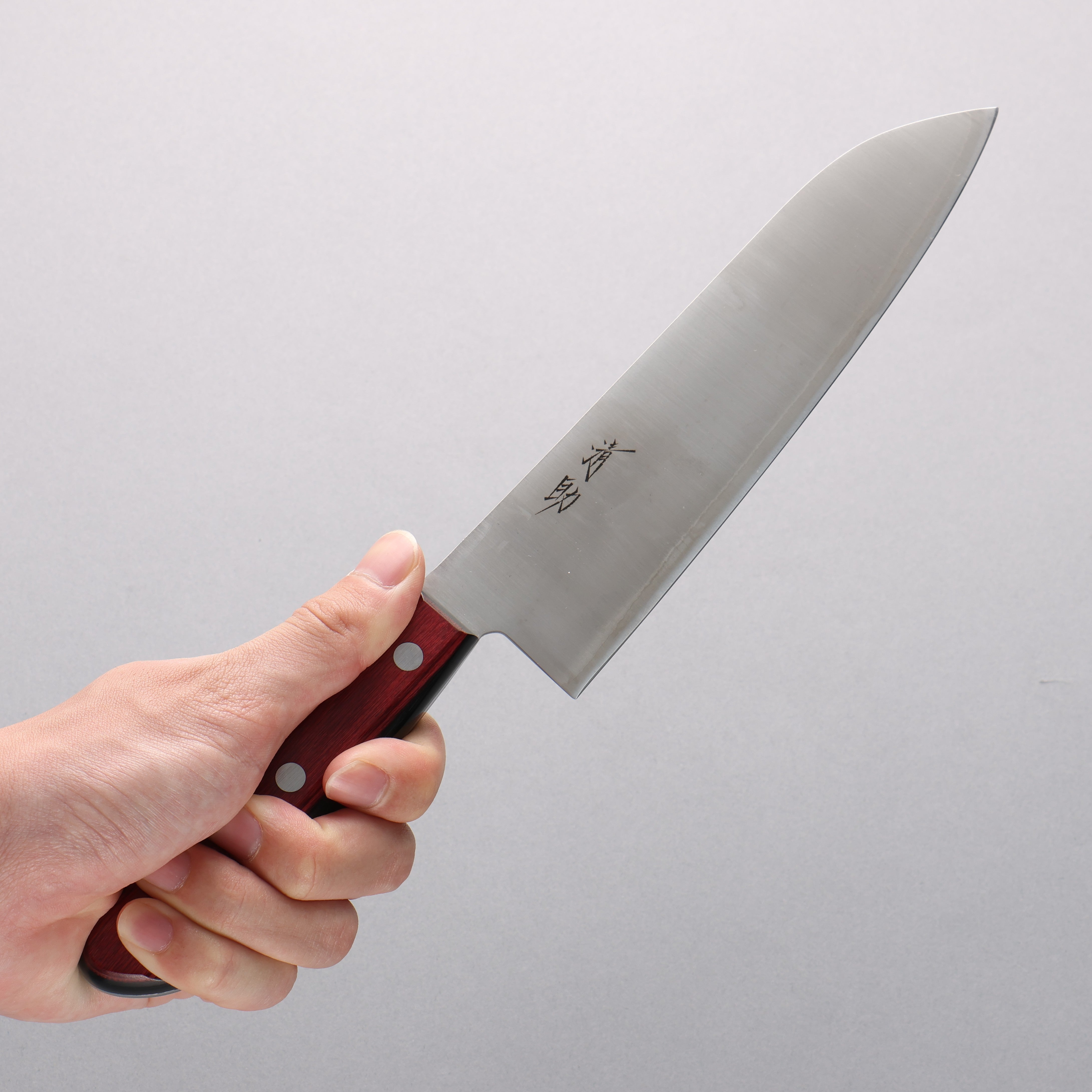 Seisuke SLD Migaki Polish Finish Santoku 180mm Red Pakka wood Handle - Japanny - Best Japanese Knife