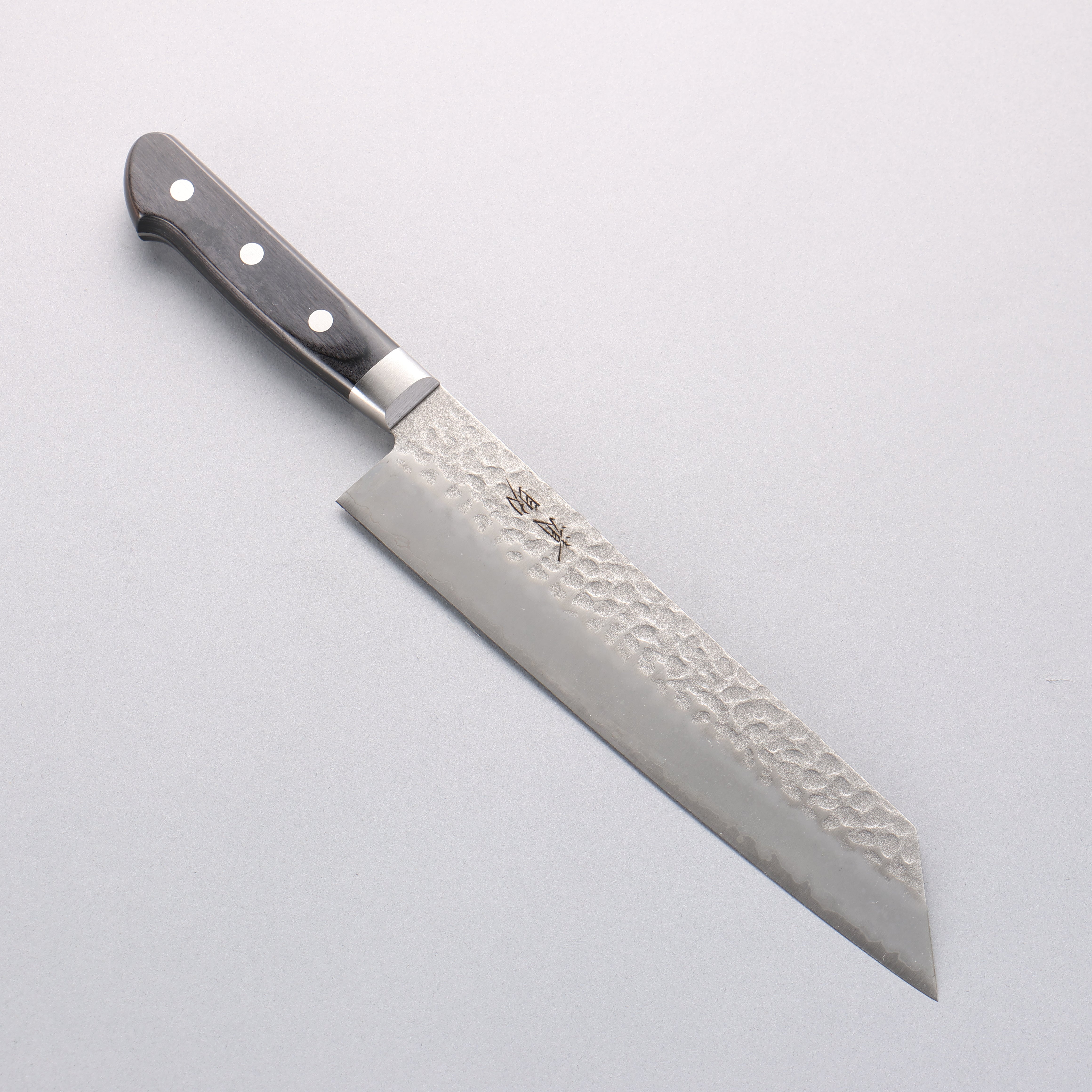 Seisuke AUS8 Hammered Kiritsuke Gyuto 210mm Black Pakka wood Handle - Japanny - Best Japanese Knife