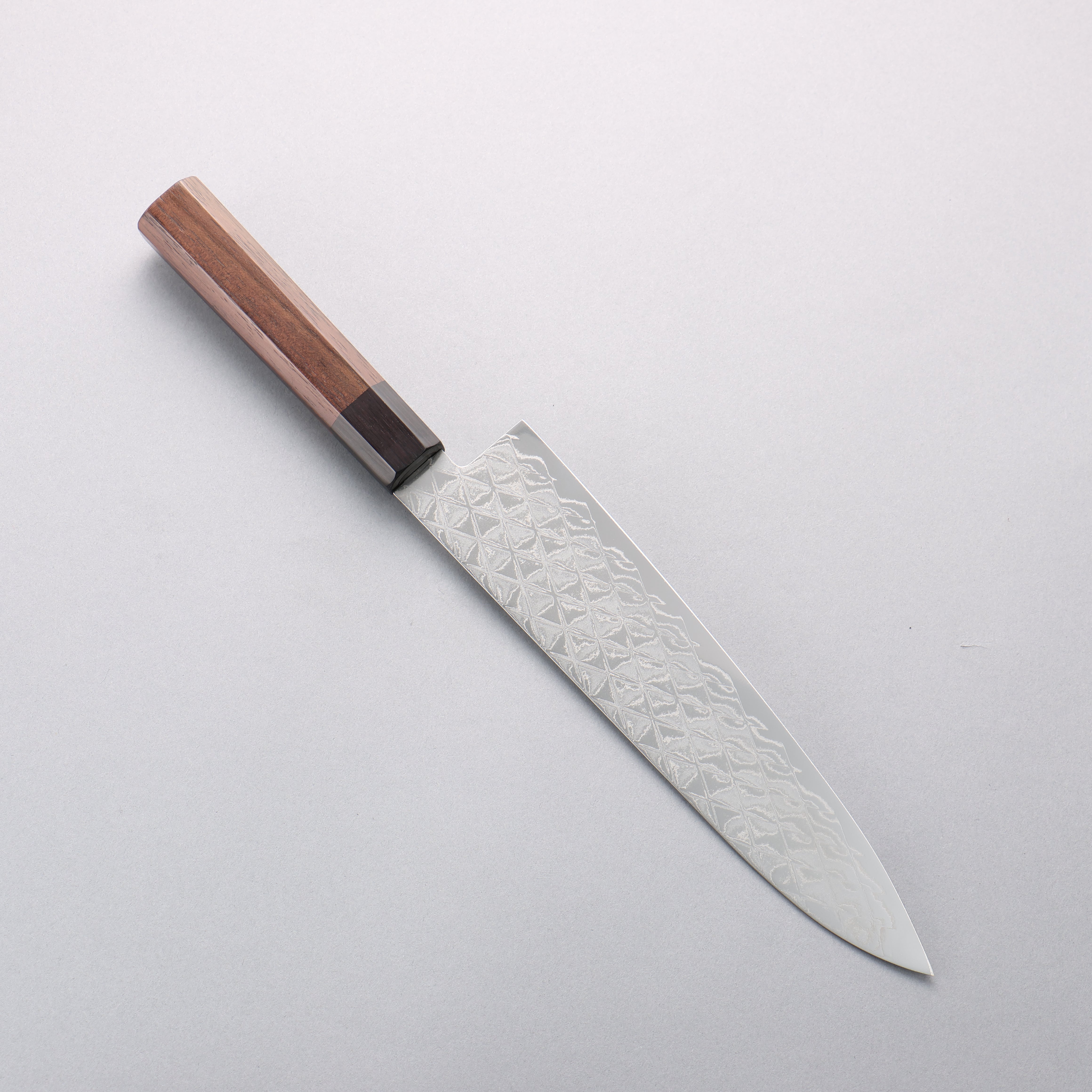 Seisuke AUS10 Mirror Crossed Gyuto 210mm Rosewood (Ferrule: Black Pakka Wood) Handle - Japanny - Best Japanese Knife