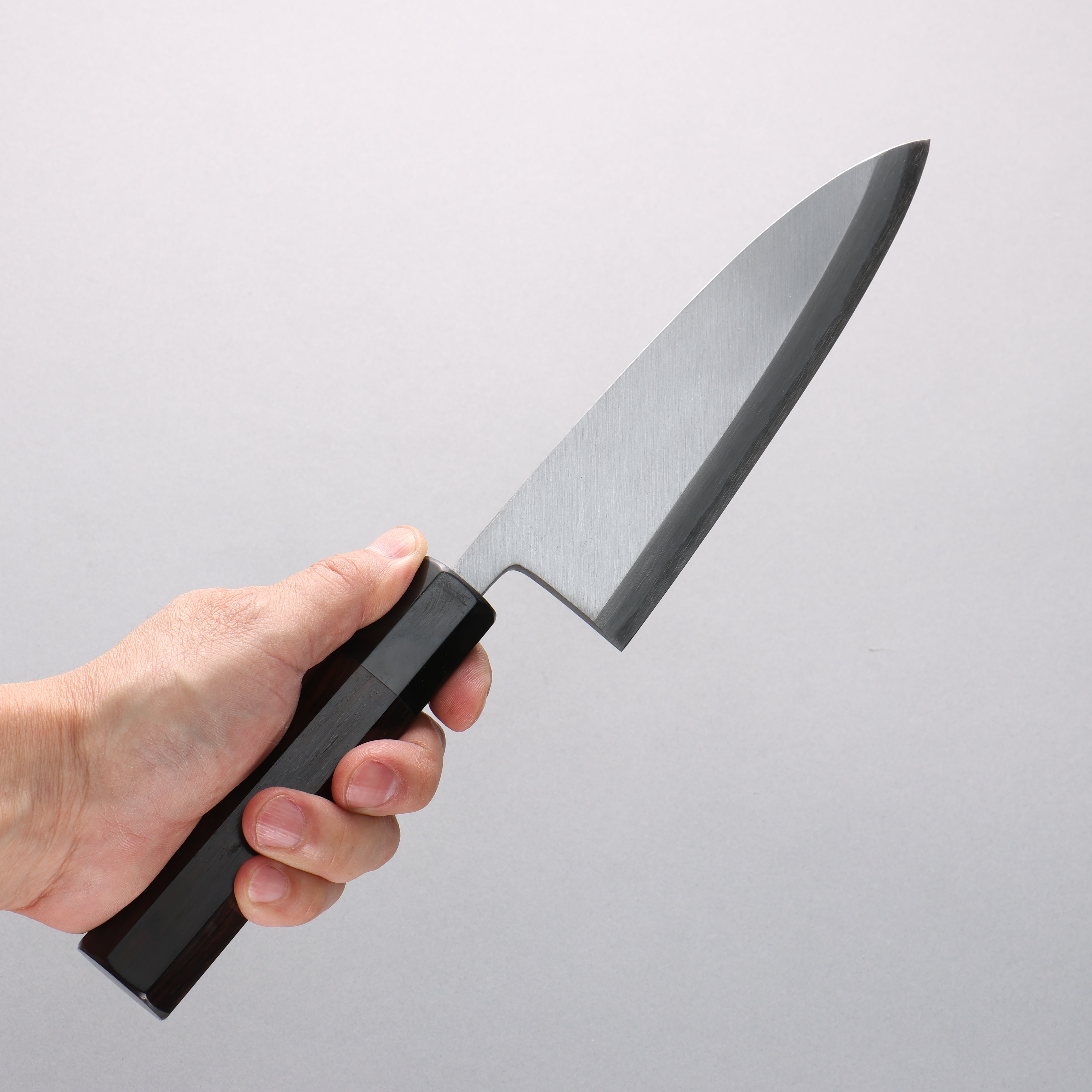 Minamoto Akitada Blue Steel No.2 Aideba 165mm Ebony Wood (ferrule: Black Water Buffalo Horn) Handle - Japanny - Best Japanese Knife