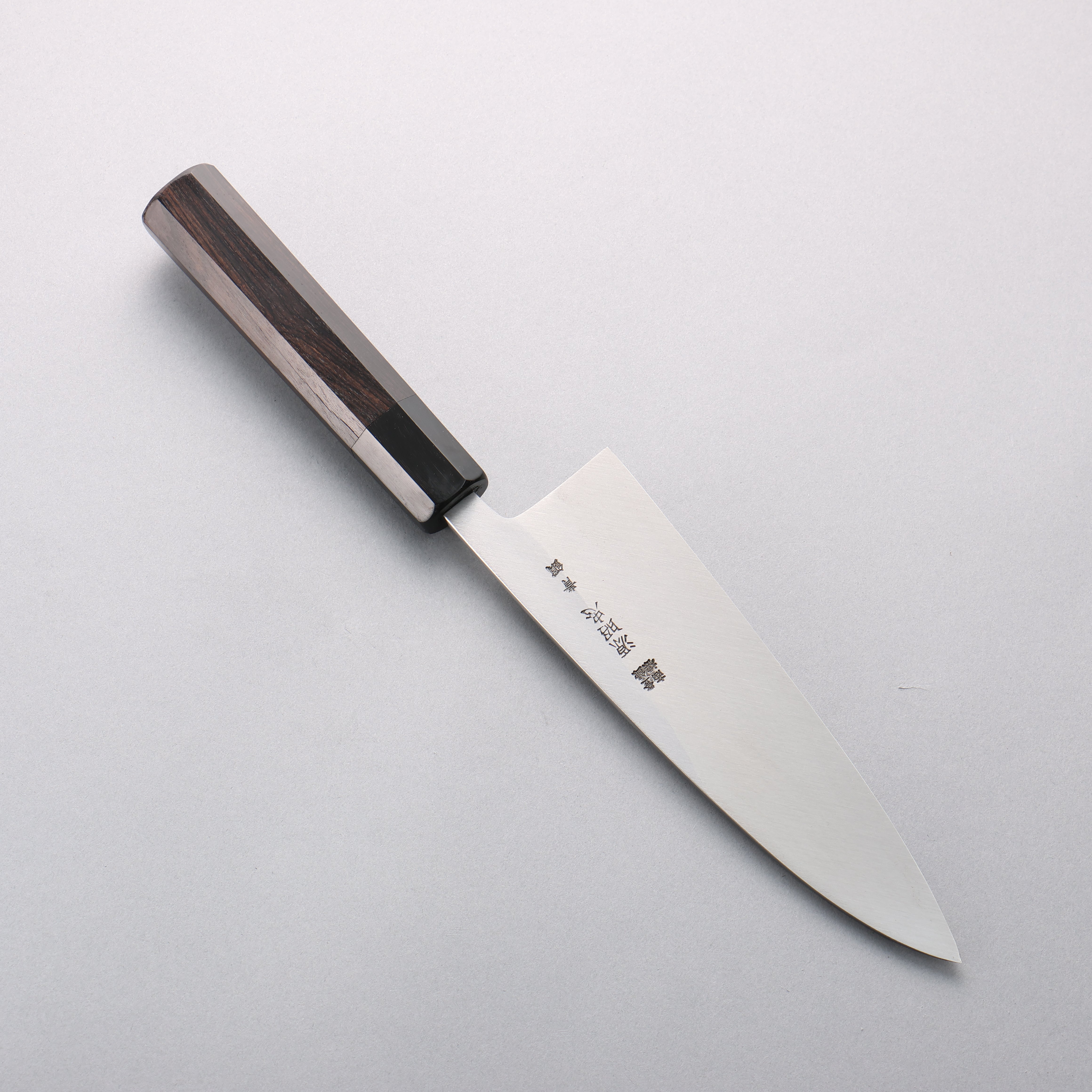 Minamoto Akitada Blue Steel No.2 Aideba 180mm Ebony Wood (ferrule: Black Water Buffalo Horn) Handle - Japanny - Best Japanese Knife