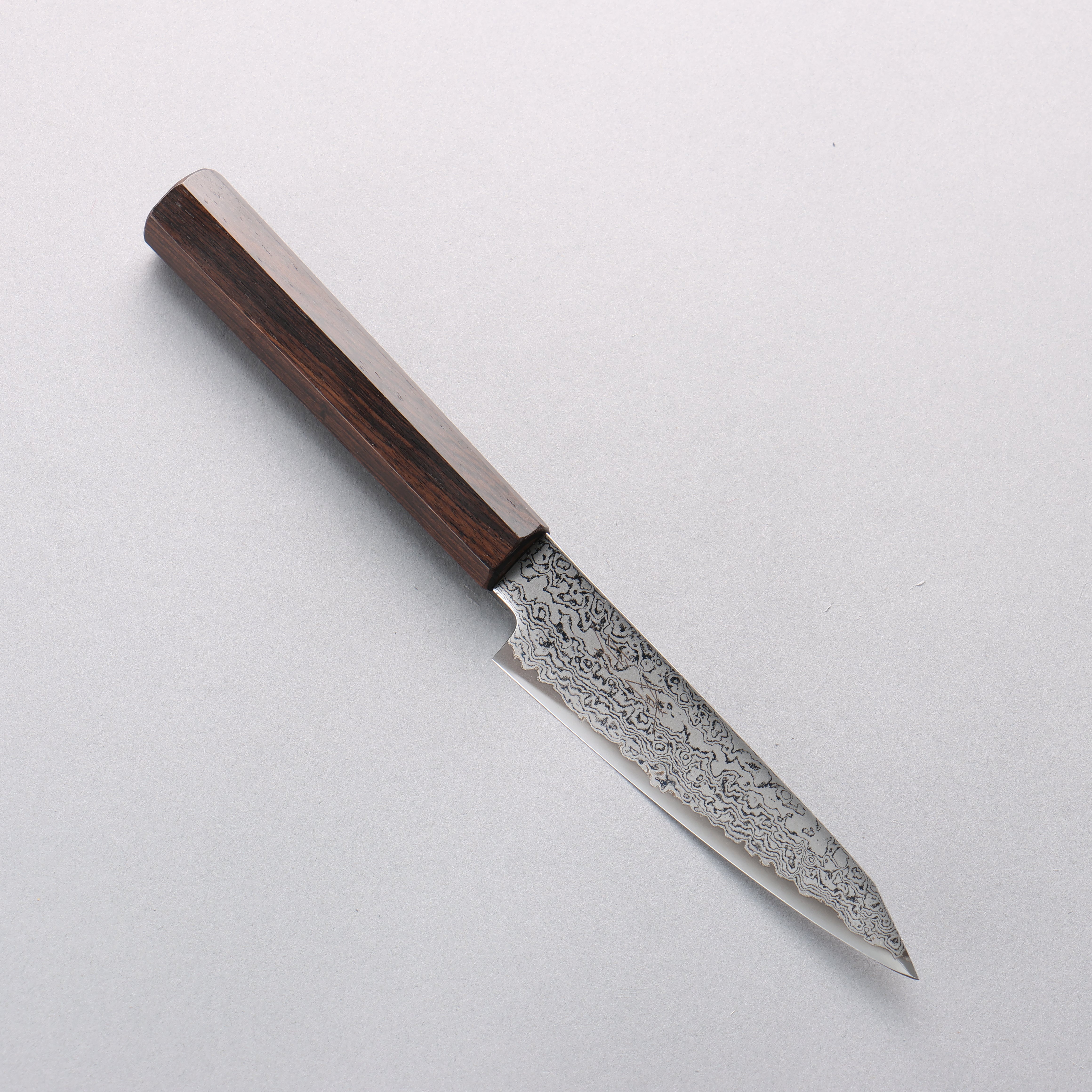 Seisuke VG10 Damascus Petty-Utility 120mm Ebony Wood Handle - Japanny - Best Japanese Knife