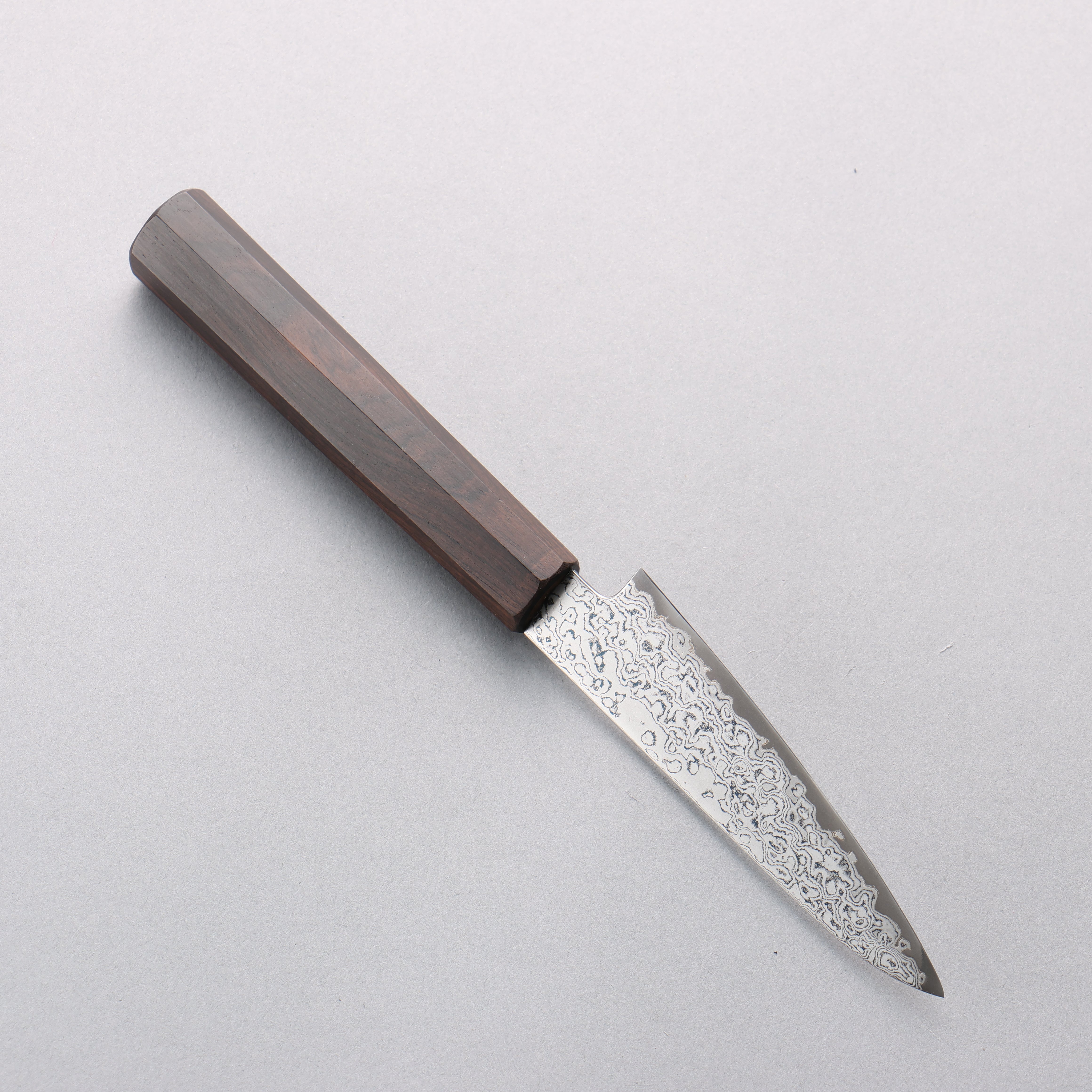 Seisuke VG10 Damascus Petty-Utility 105mm Ebony Wood Handle - Japanny - Best Japanese Knife