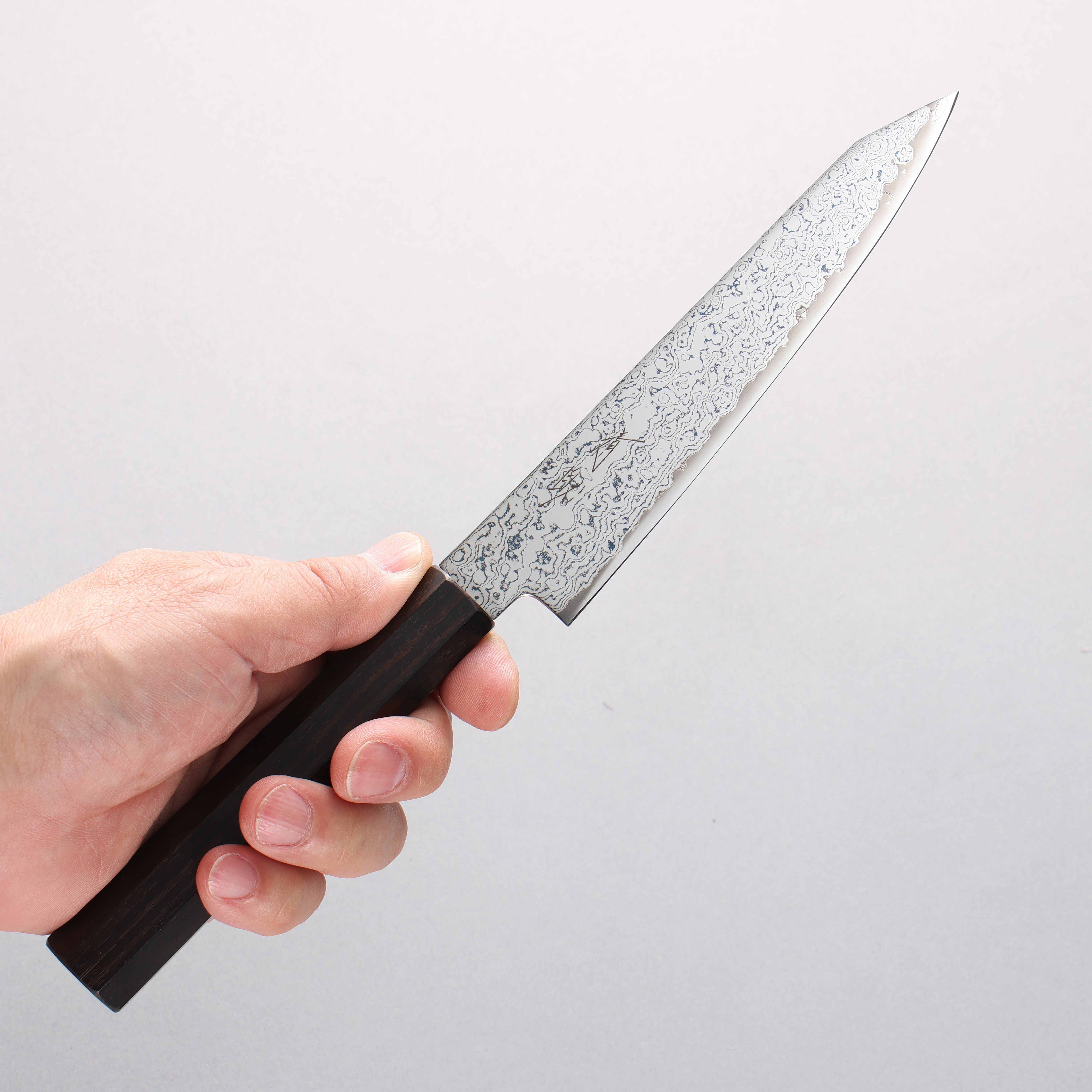 Seisuke VG10 Damascus Kiritsuke Petty-Utility 150mm Ebony Wood Handle - Japanny - Best Japanese Knife