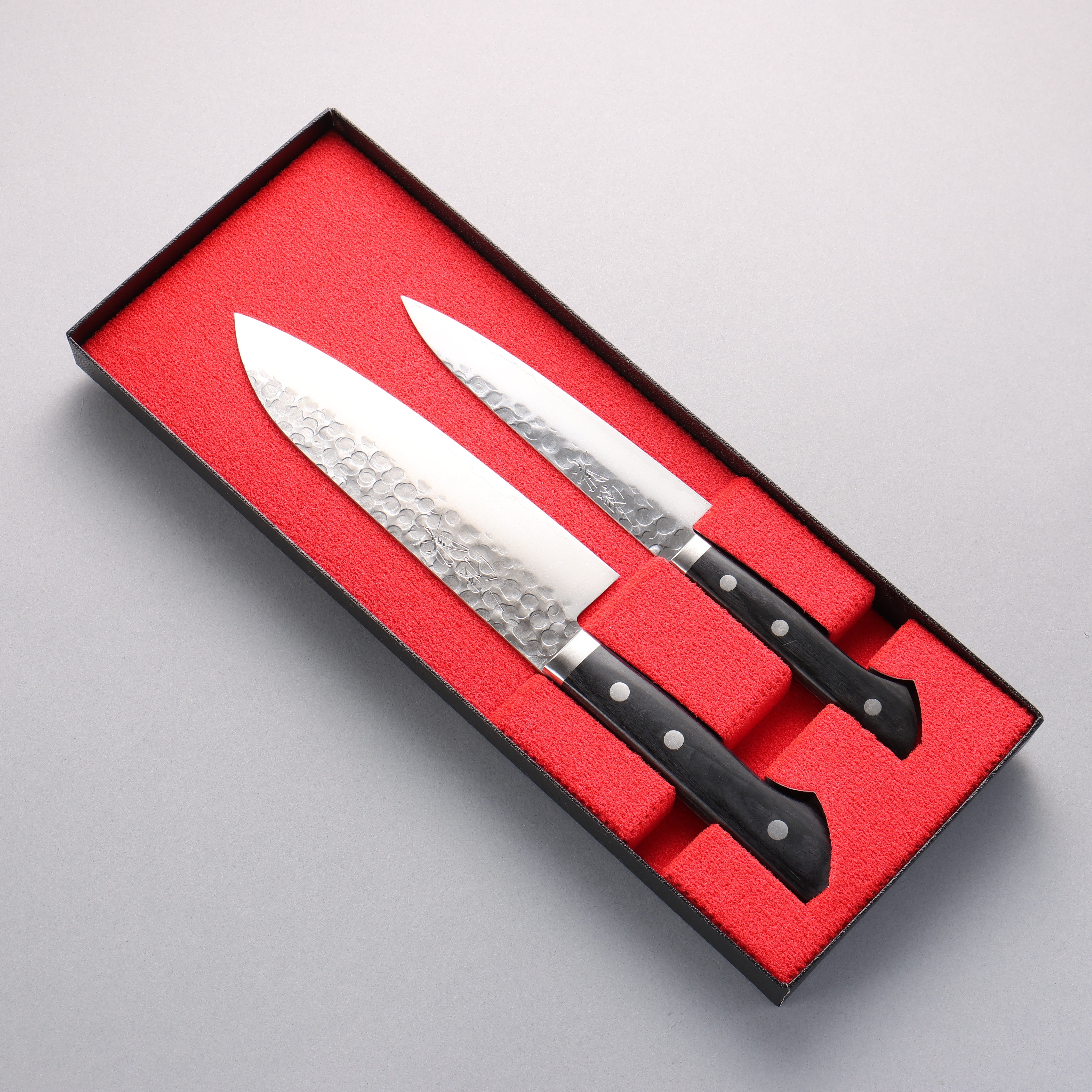 Seisuke VG1 Japanese Santoku & Petty Pakka wood Handle - Japanny - Best Japanese Knife