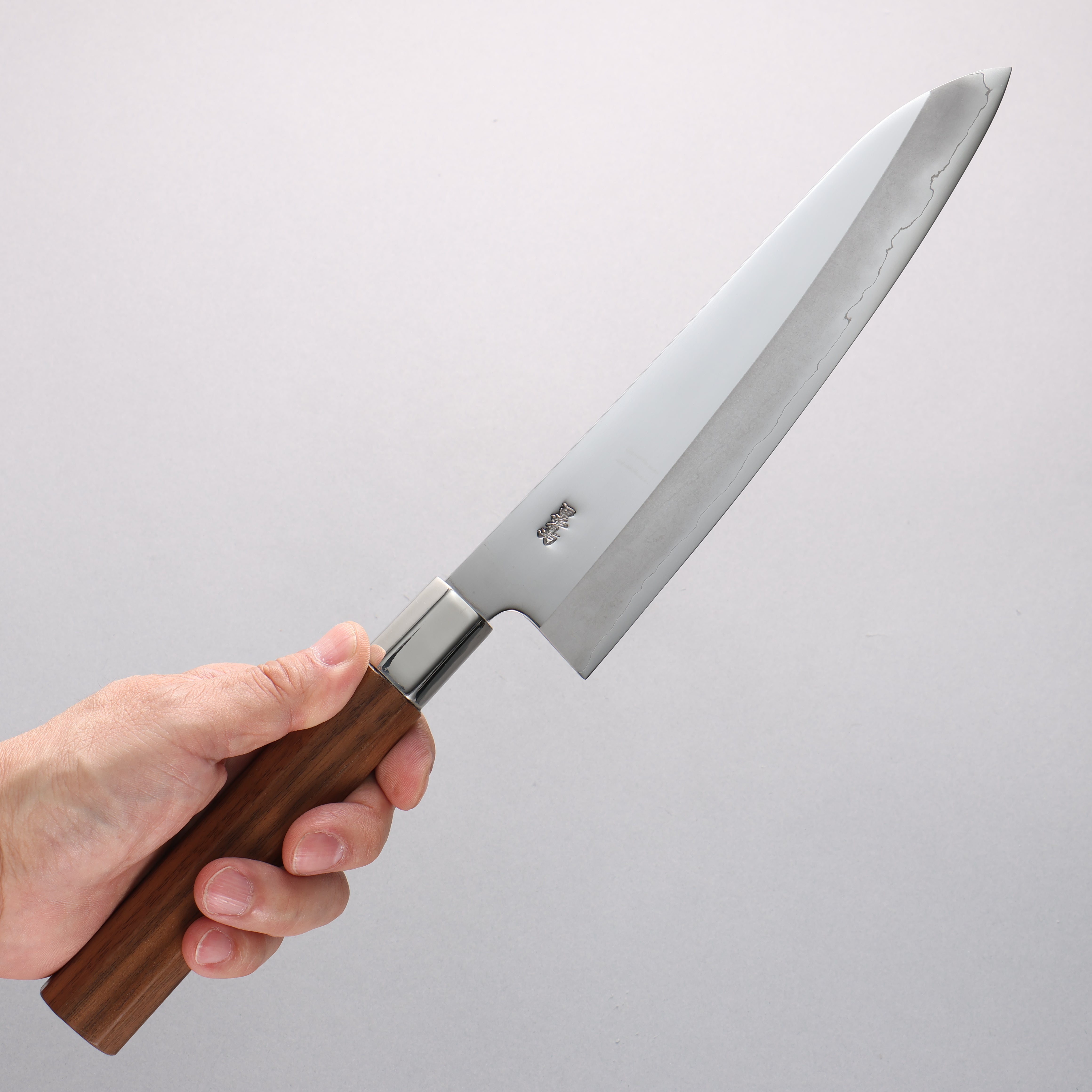 Kurotori Silver Steel No.3 Migaki Finished Gyuto 210mm Walnut Handle - Japanny - Best Japanese Knife