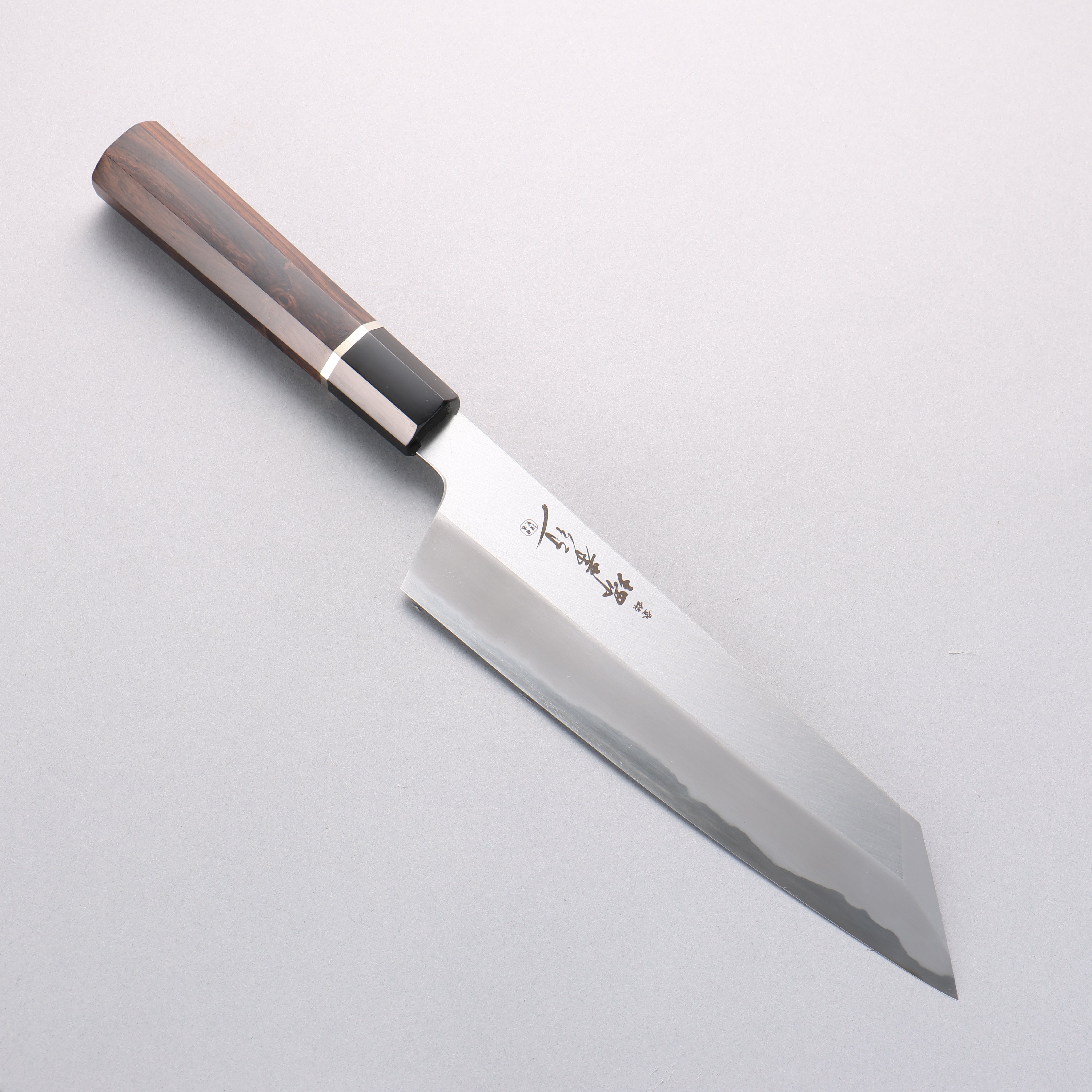 Sakai Takayuki Homura Blue Steel No.2 Kengata Gyuto 225mm Ebony Wood Handle - Japanny - Best Japanese Knife