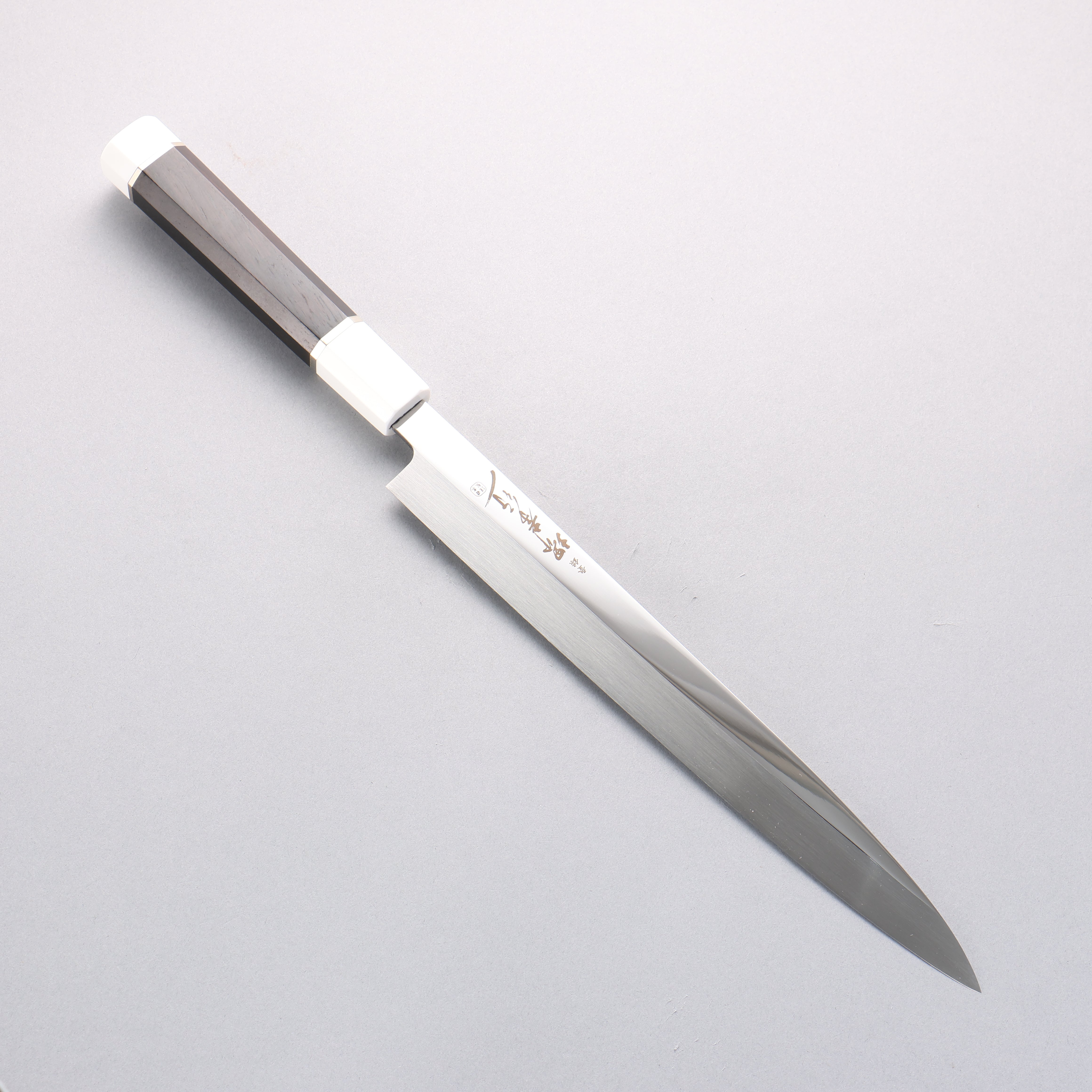 Sakai Takayuki Ginryu Honyaki Swedish Steel Mirrored Finish Yanagiba 270mm Ebony Wood Handle with Sheath - Japanny - Best Japanese Knife