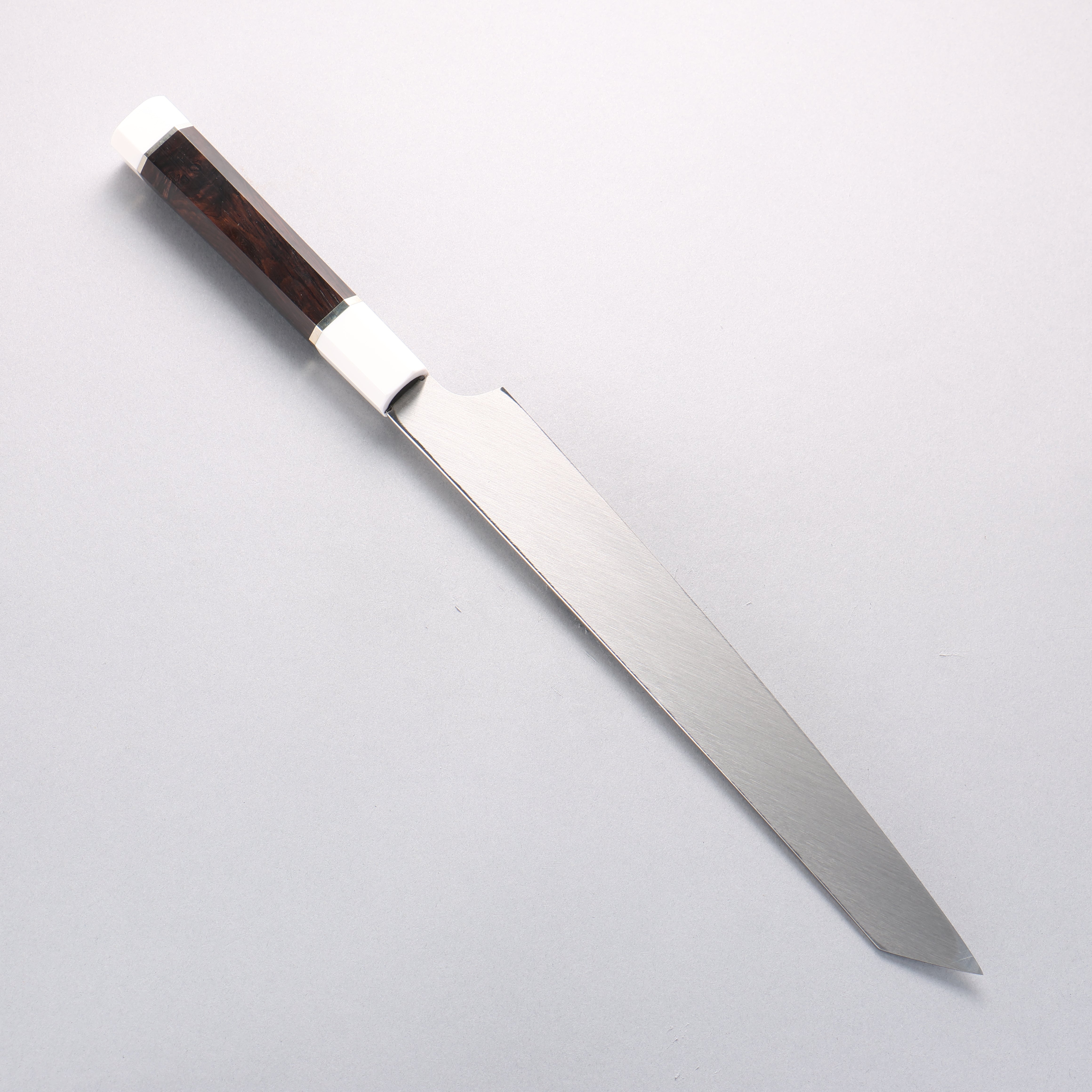 Sakai Takayuki Ginryu Honyaki Swedish Steel Mirrored Finish Kengata Yanagiba 270mm Ebony Wood Handle with Sheath - Japanny - Best Japanese Knife