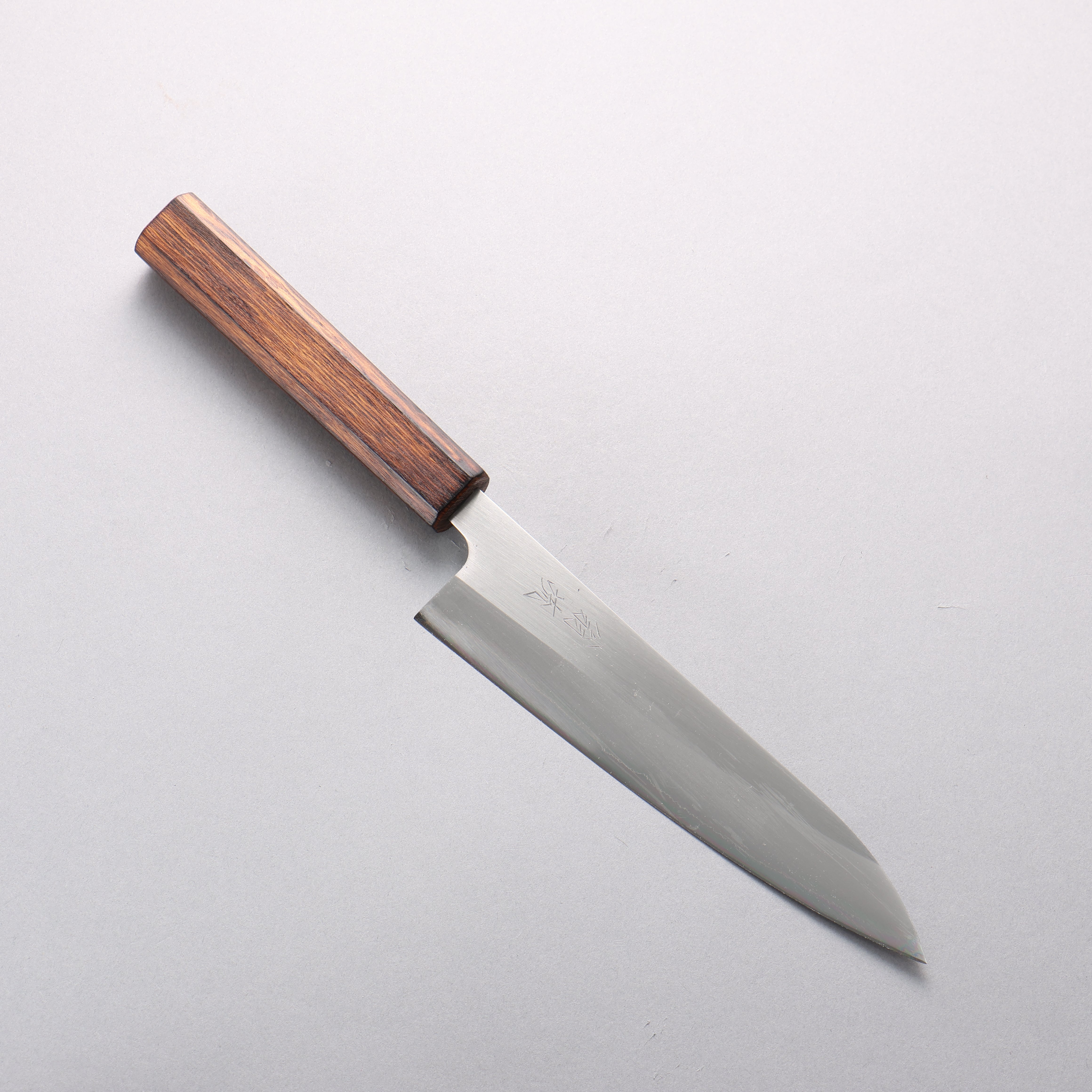 Oul White Steel No.1 Gyuto 180mm Oak (Baikoku / Soot Black) Handle - Japanny - Best Japanese Knife