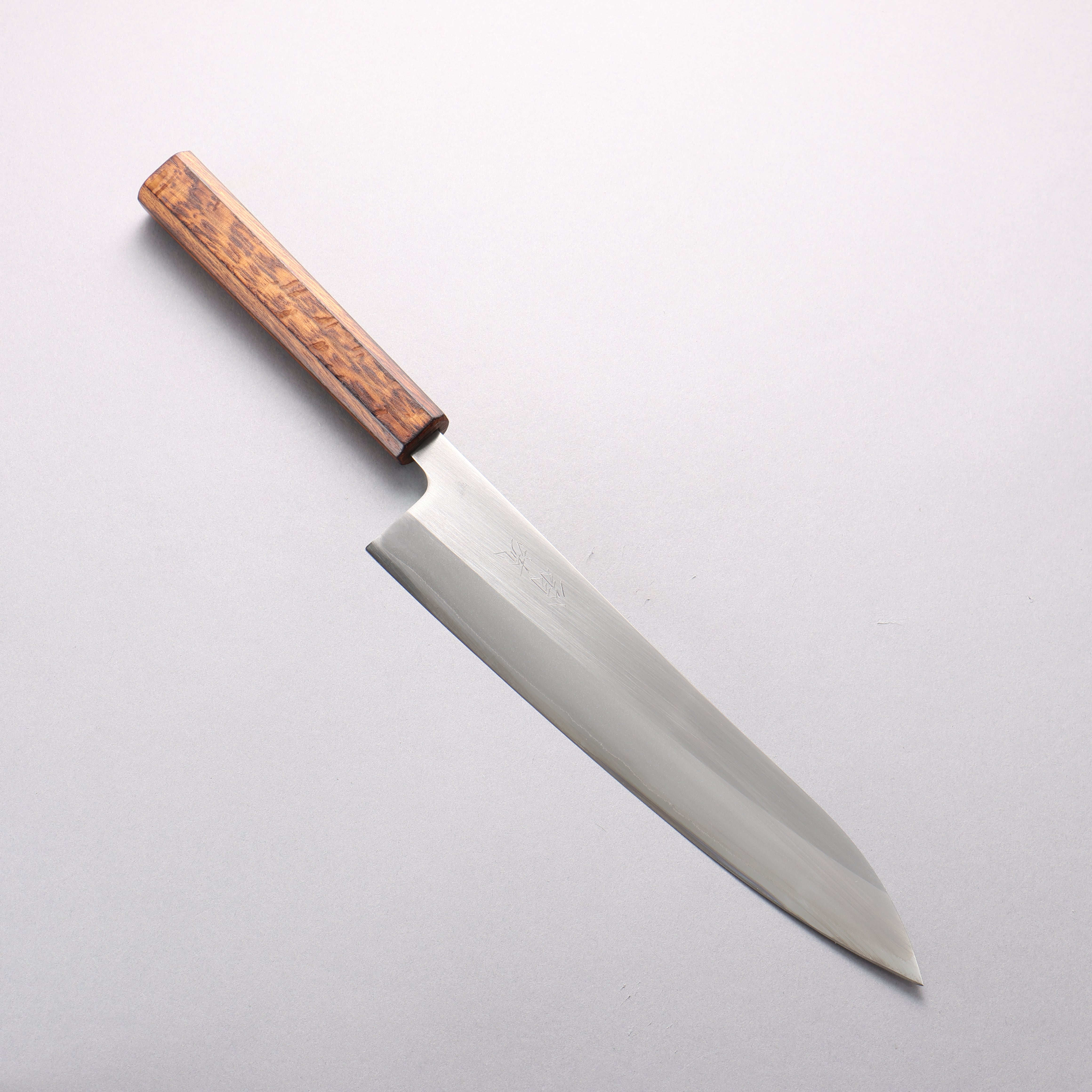 Oul White Steel No.1 Gyuto 240mm Oak (Baikoku / Soot Black) Handle - Japanny - Best Japanese Knife