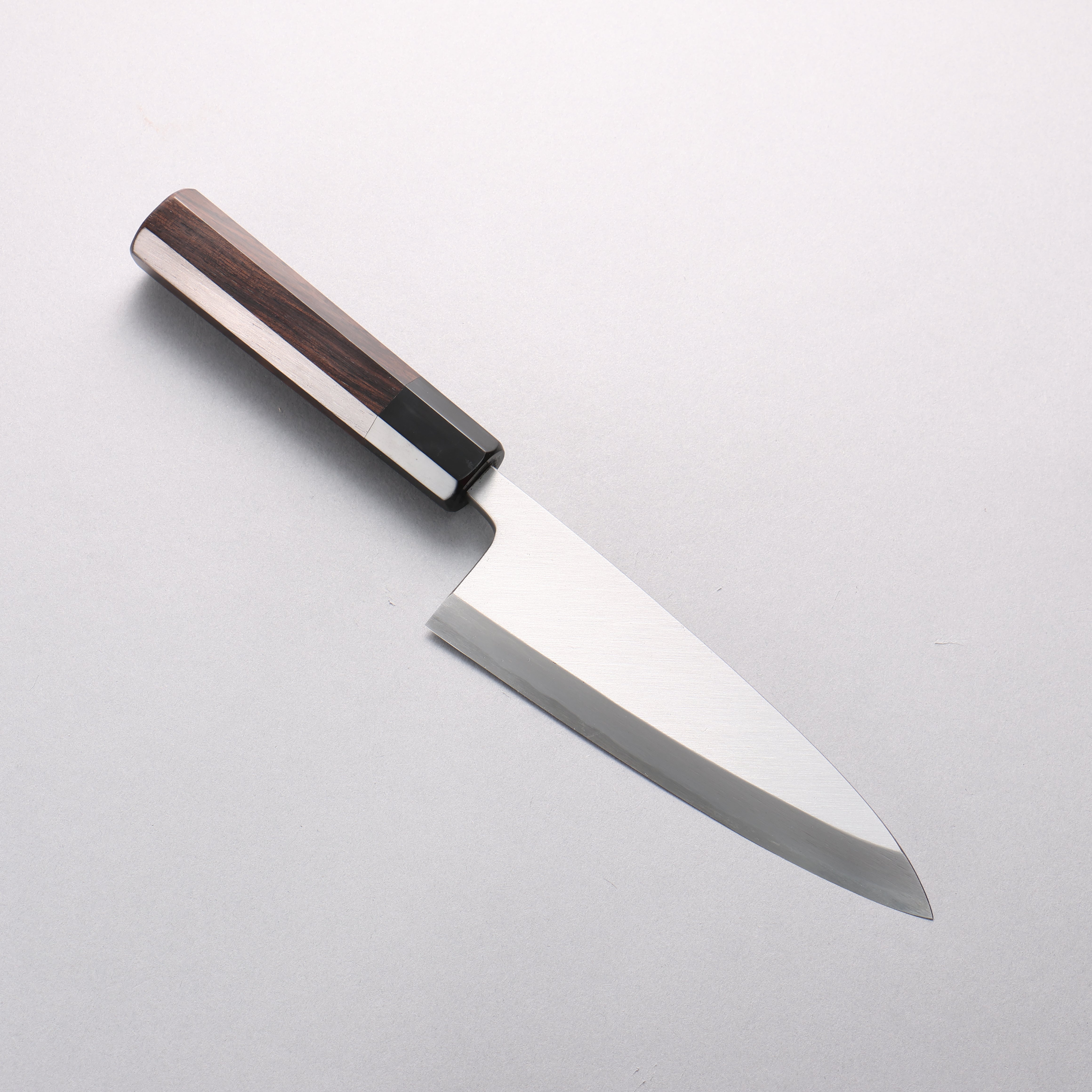 Minamoto Akitada White Steel No.2 Aideba 165mm Ebony Wood (ferrule: Black Water Buffalo Horn) Handle - Japanny - Best Japanese Knife