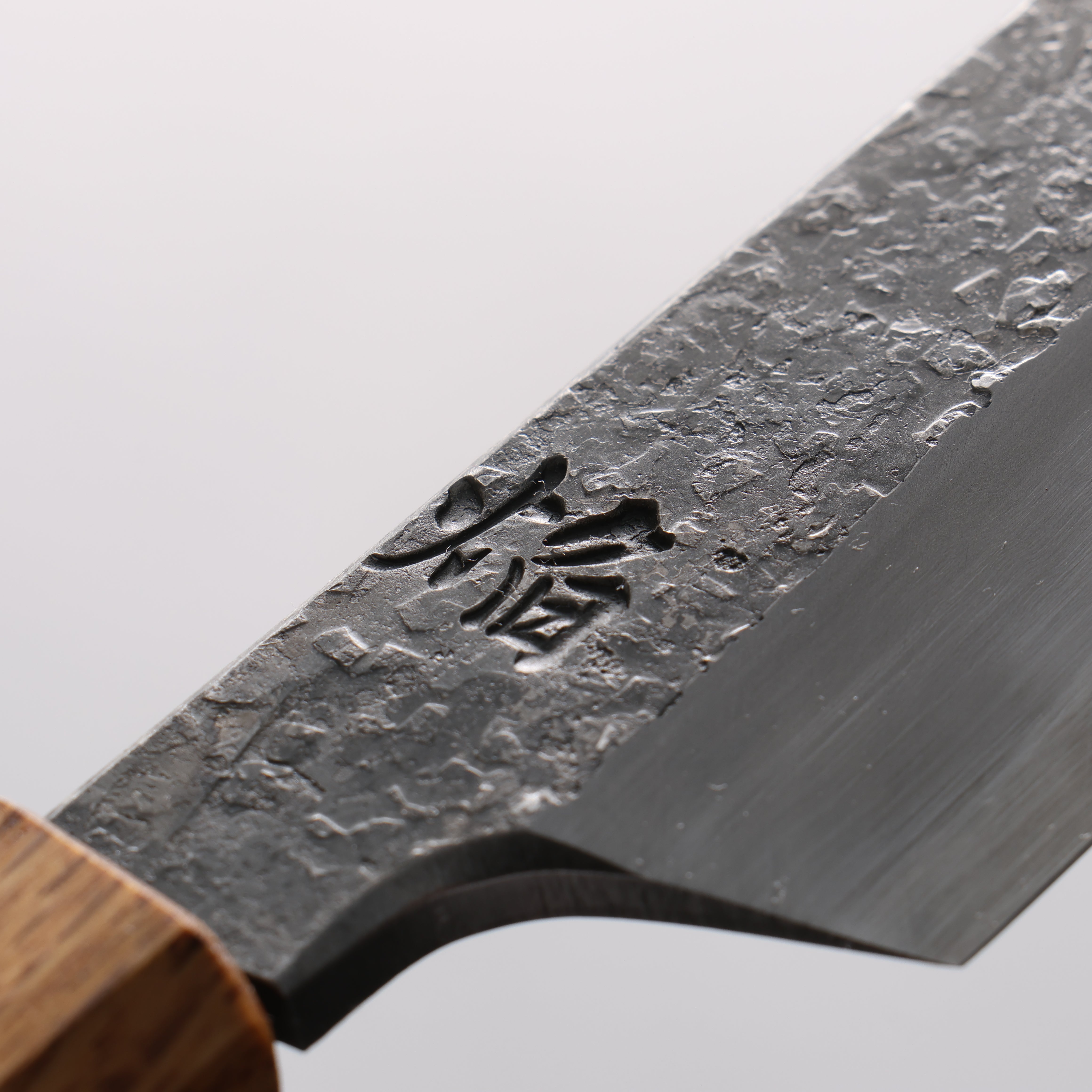 Sakai Takayuki Homura Guren Genbu Blue Steel No.2 Kurouchi Hammered Sakimaru Yanagiba 300mm Burnt Oak Handle - Japanny - Best Japanese Knife