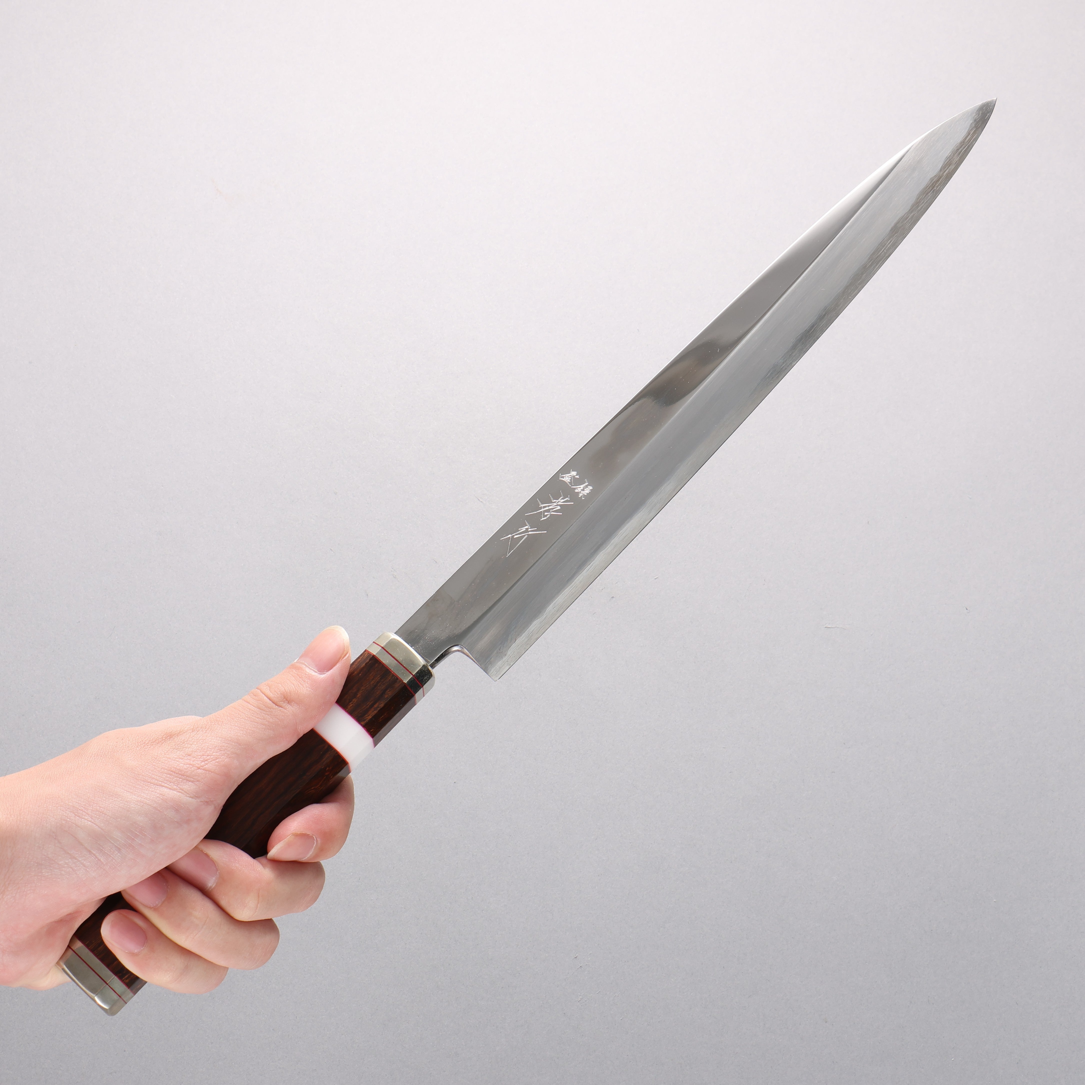 Sakai Takayuki Shiden Silver Steel No.3 Yanagiba Desert Ironwood(Sugihara model) Handle - Japanny - Best Japanese Knife