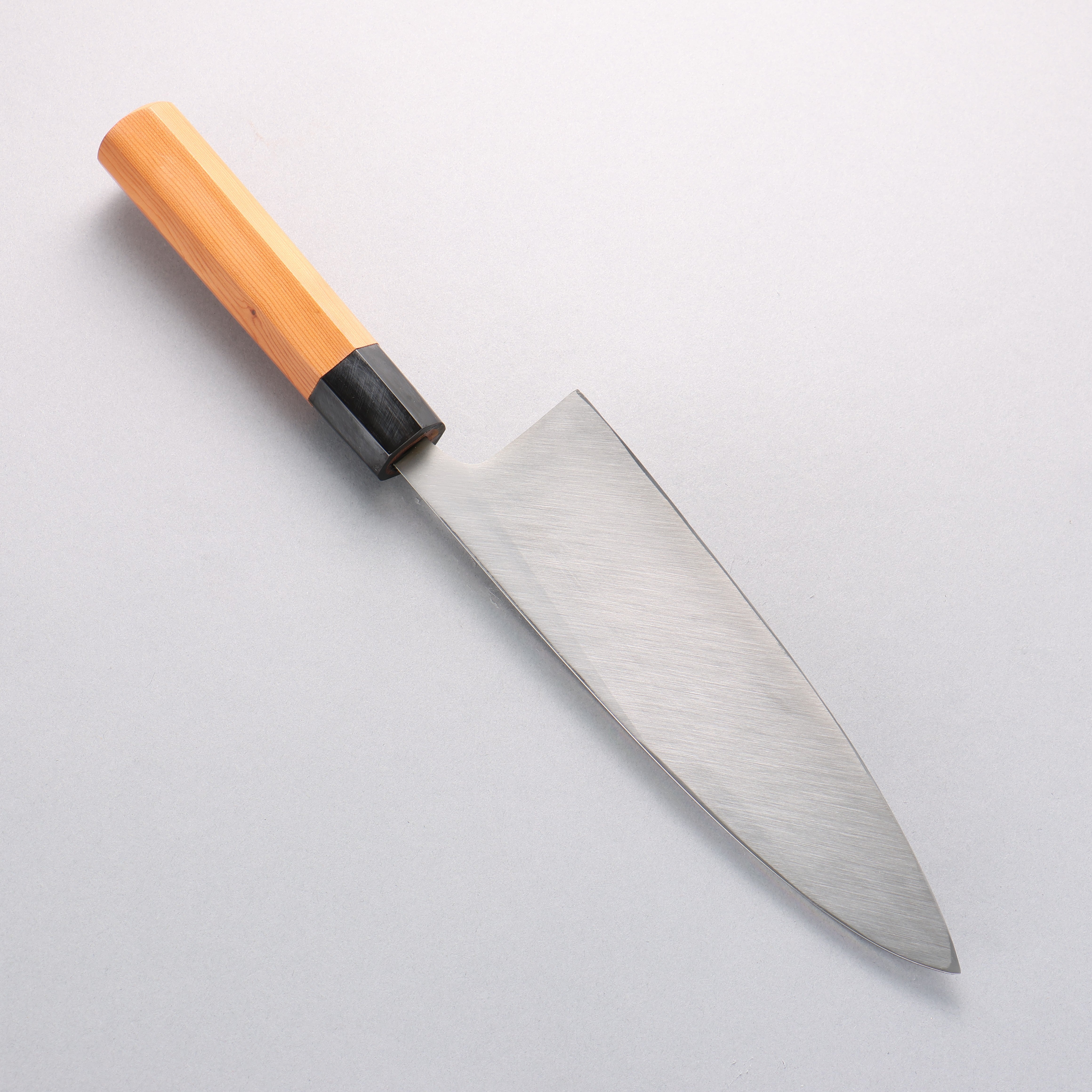 Sakai Takayuki Hakugin INOX Mirrored Finish Deba 210mm Yew tree Handle - Japanny - Best Japanese Knife