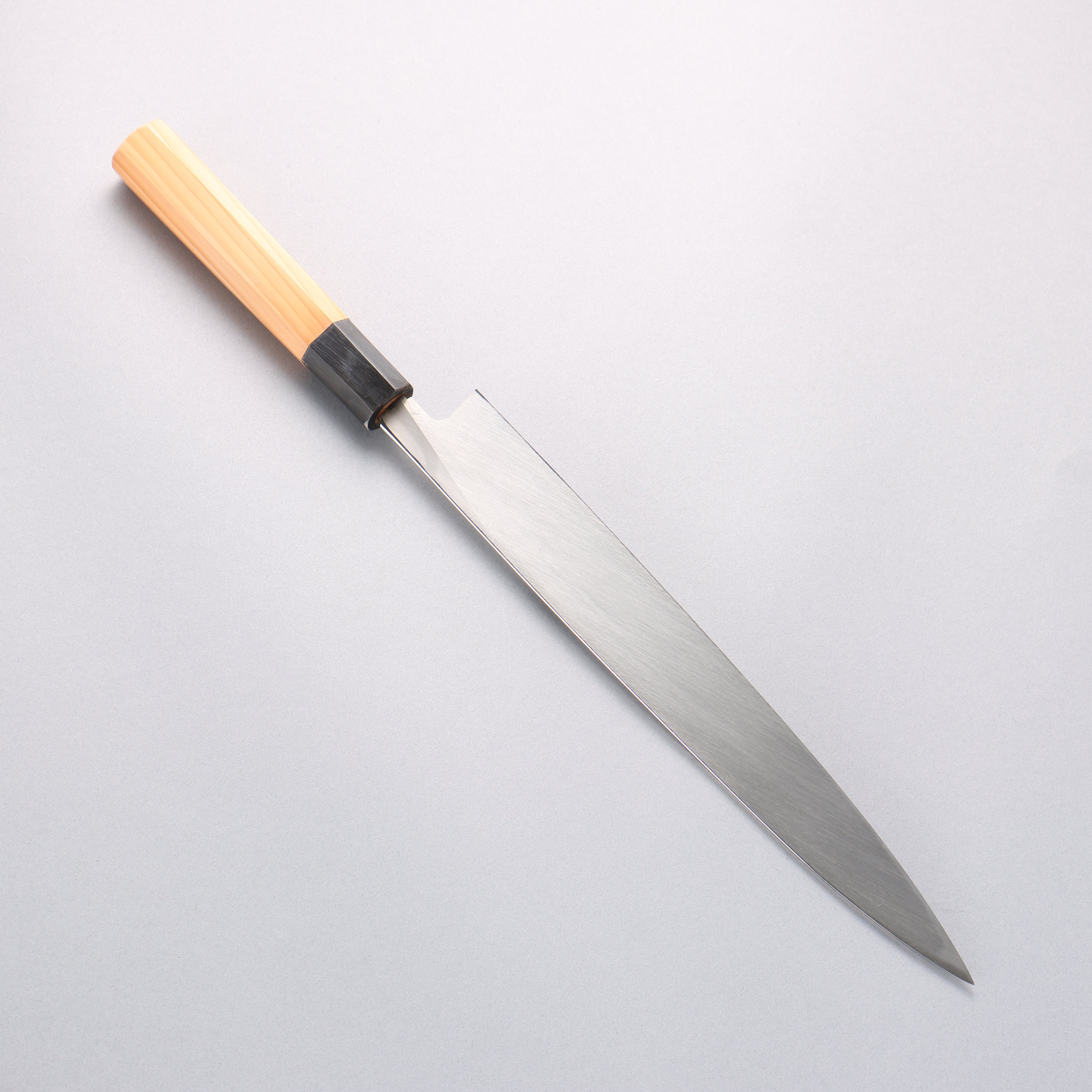 Sakai Takayuki Hakugin INOX Mirrored Finish Yanagiba Yew Tree Handle - Japanny - Best Japanese Knife
